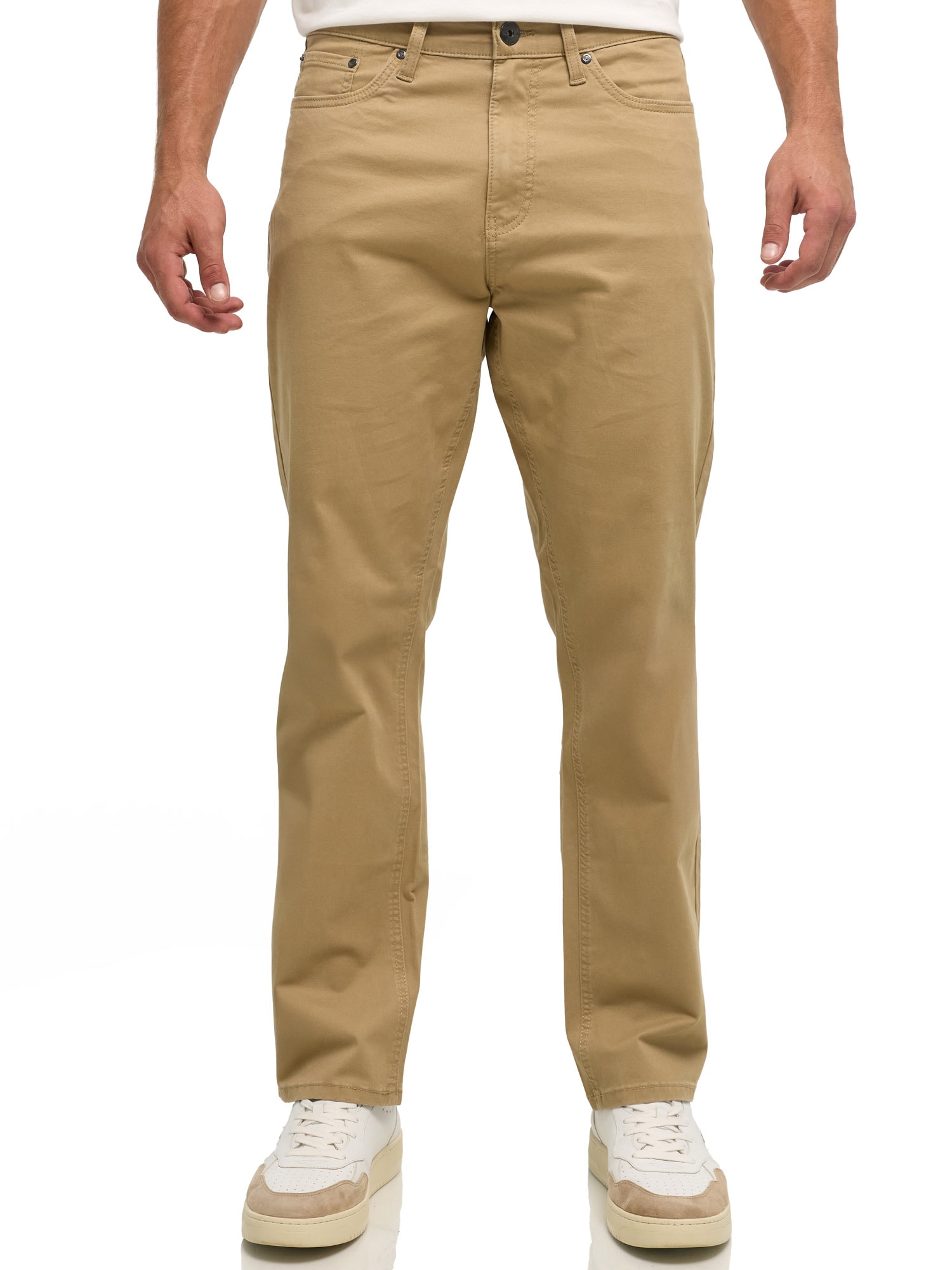Indicode 5-Pocket-Hose "INVince col. Twill" Baumwollmischung, relaxed fit