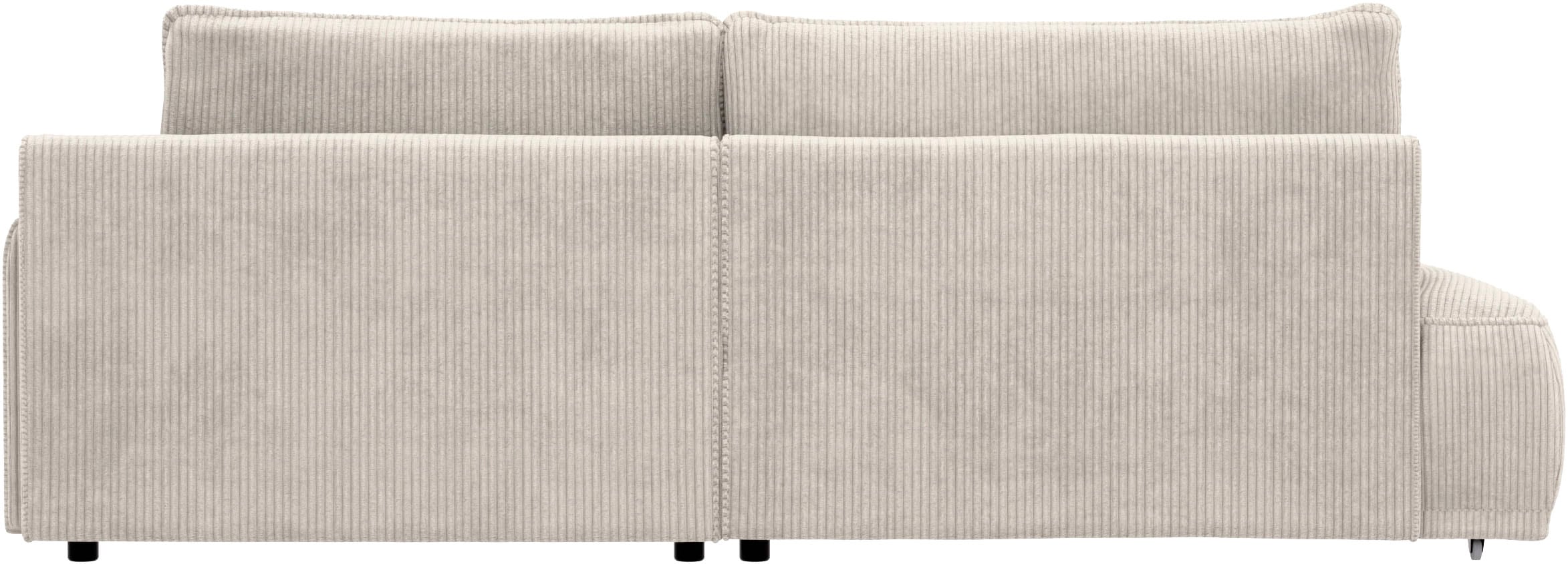 TRENDMANUFAKTUR Ecksofa »Fordon II, Schlafsofa mit Bettkasten, Couch in L-Form, Breite 250 cm«, in Cordstoff HYPER, cream, Armlehne rechts