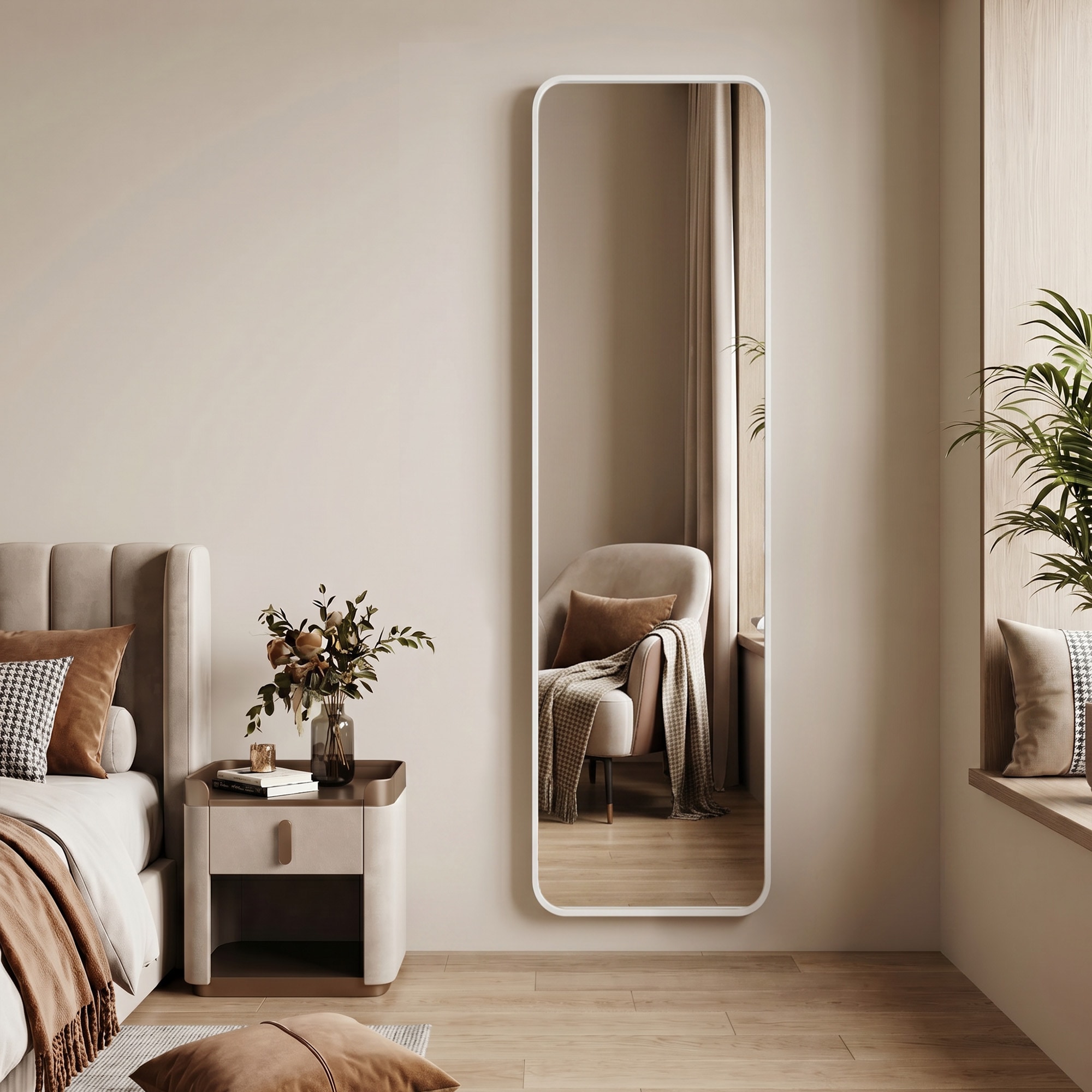 OTTO home Spiegel "Standspiegel Addrik, wahlweise in 2 Größen 150x40cm oder 160x50cm" Ganzkörperspiegel mit Sicherheitsglas, in verschiedenen Farben
