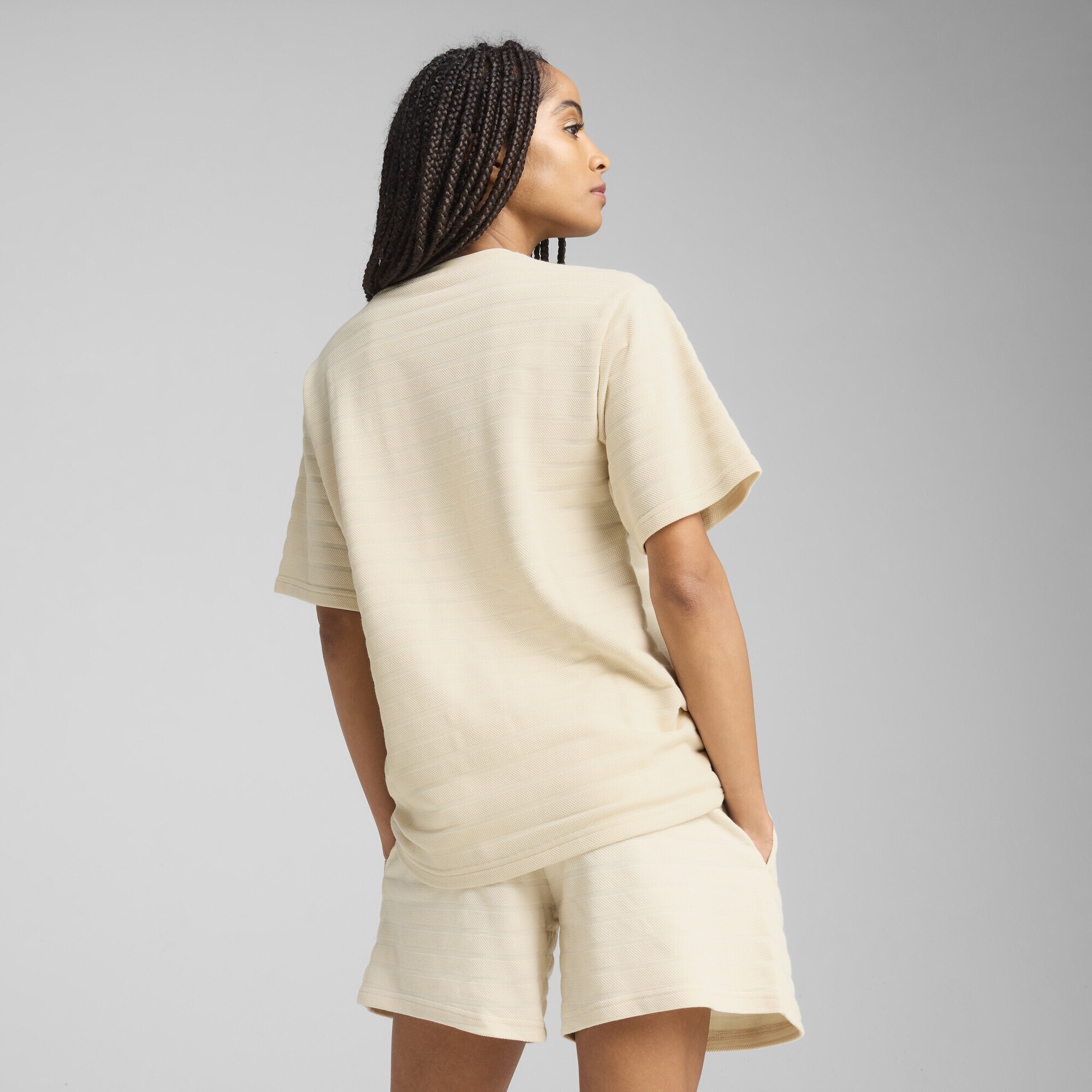 PUMA T-Shirt »ESS ELEVATED Strukturiertes Relaxed Fit T-Shirt Damen«