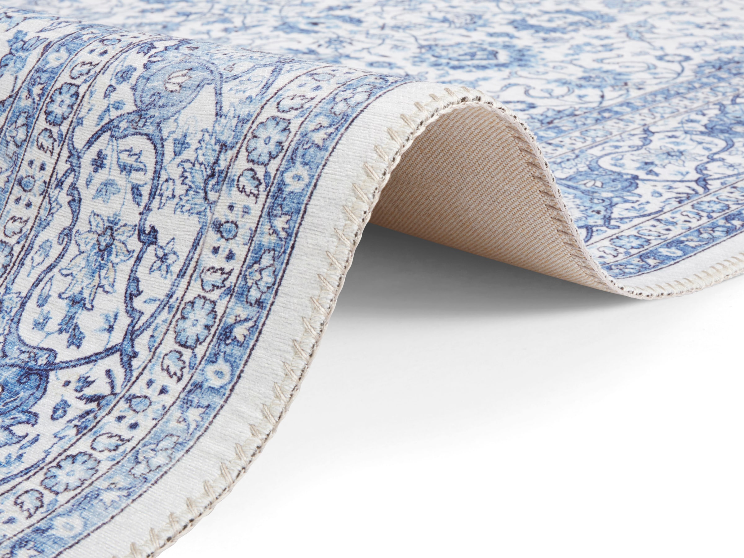 ELLE DECORATION Teppich »Keshan Maschad«, rechteckig, 5 mm Höhe, Orientalisch, Läufer, Kurzflor, Vintage, Wohnzimmer, Schlafzimmer
