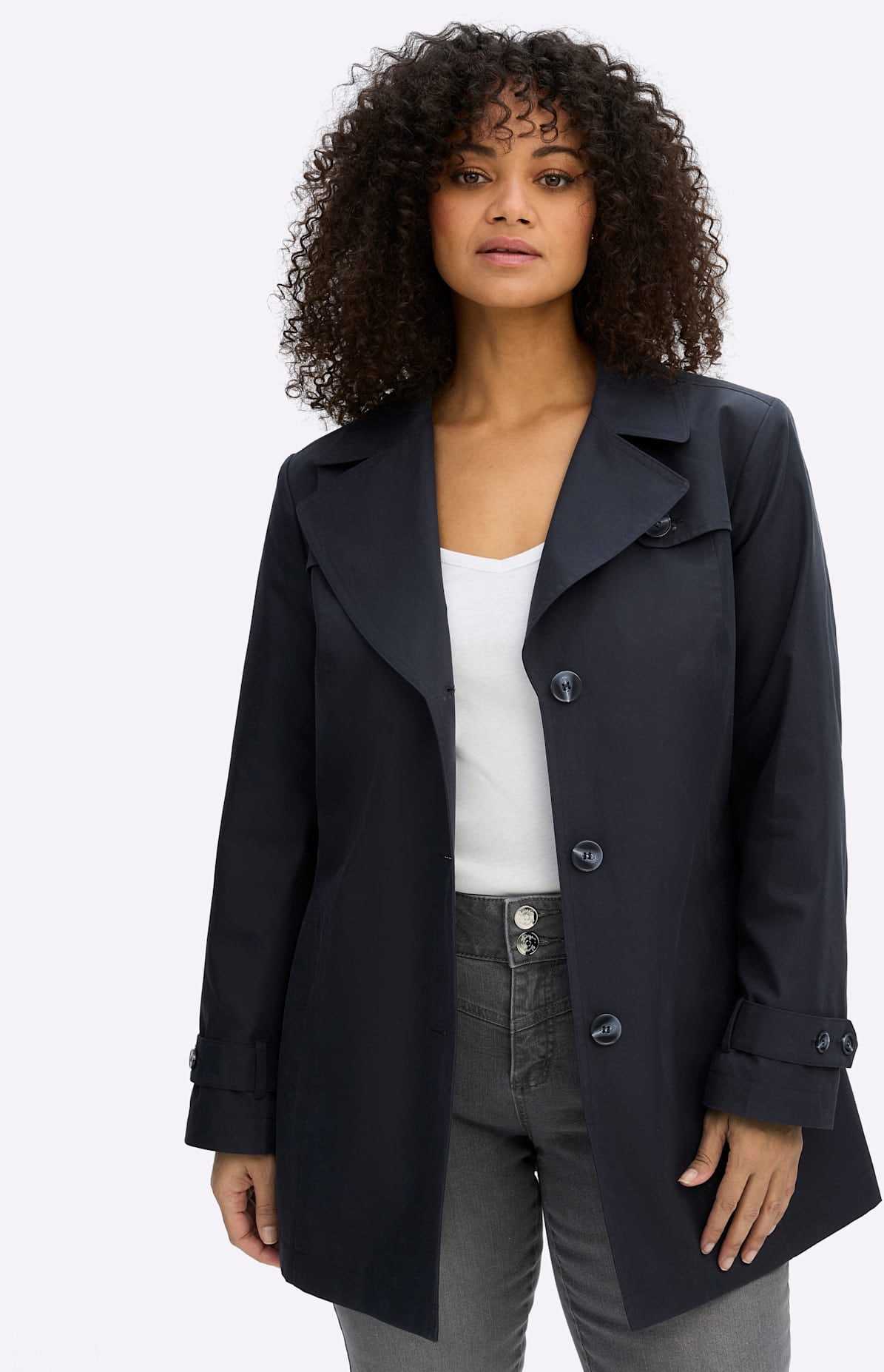 Sheego Outdoorjacke ohne Kapuze günstig online kaufen