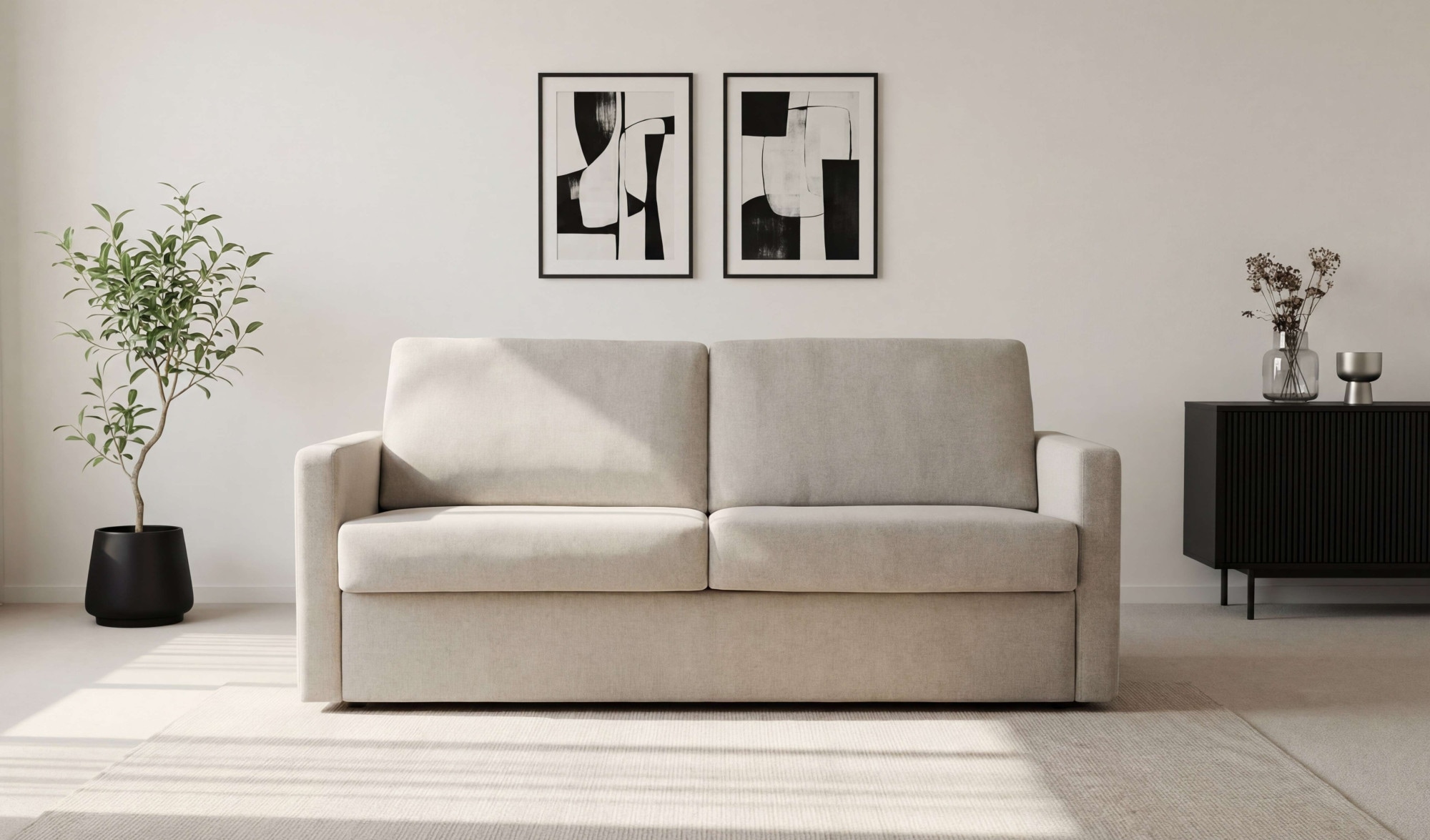 OTTO home Schlafsofa "GOLDPOINT 182cm, Dauerschläfer, Liegefläche 140/200 cm" 3-Sitzer mit Dauerschläfer-Funktion, Bonell-Federkernmatratze