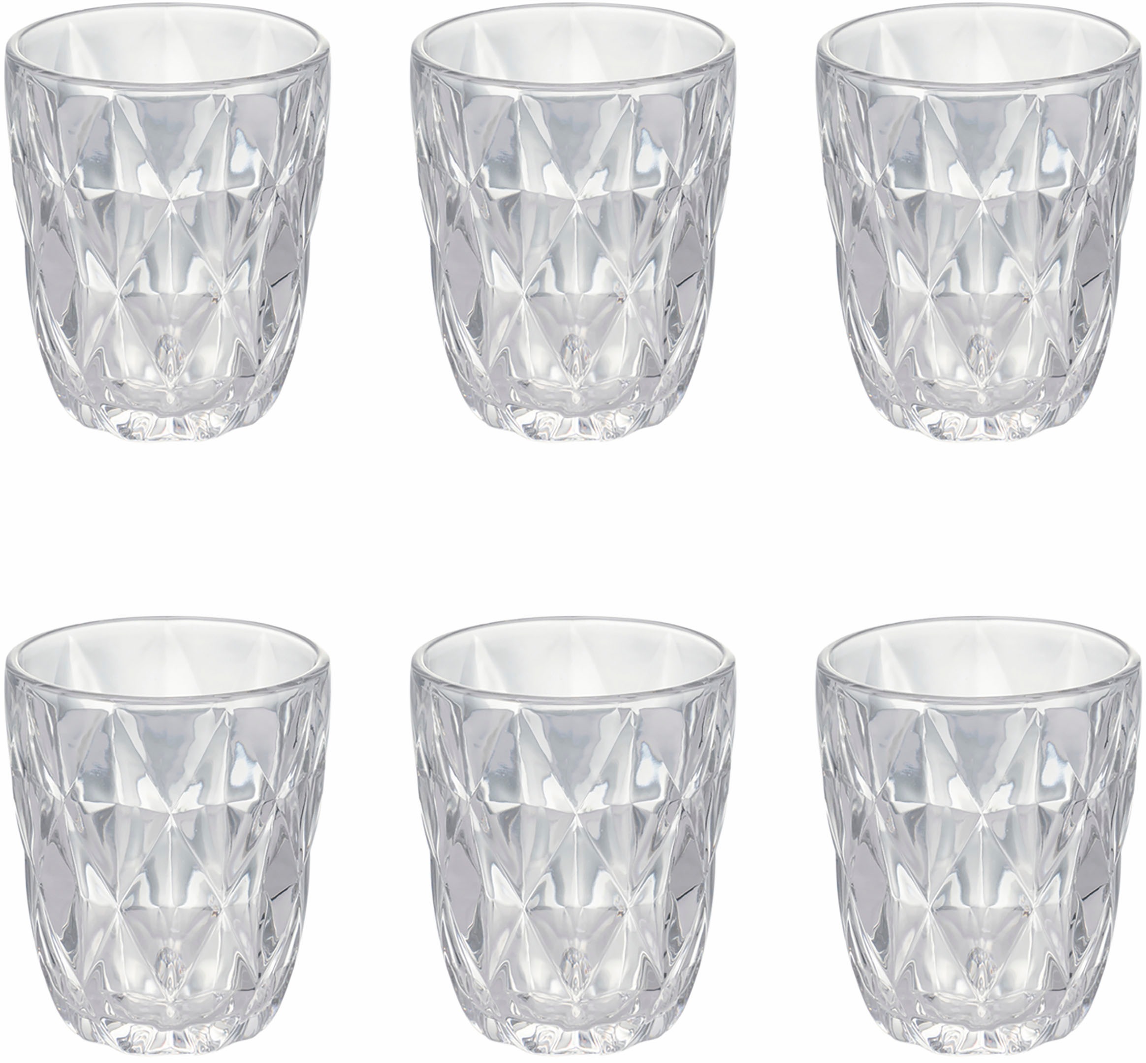 Villa d'Este Gläser-Set »Reinassance«, (Set, 6 tlg.), Wassergläser-Set, 6-teilig, Inhalt 260 ml