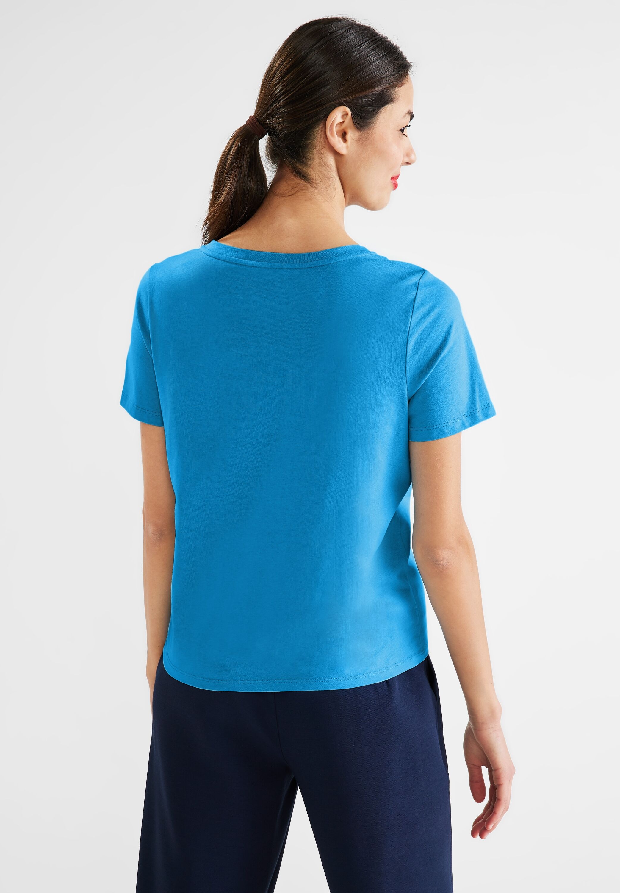 STREET ONE T-Shirt, Unifarbe bestellen BAUR online | in