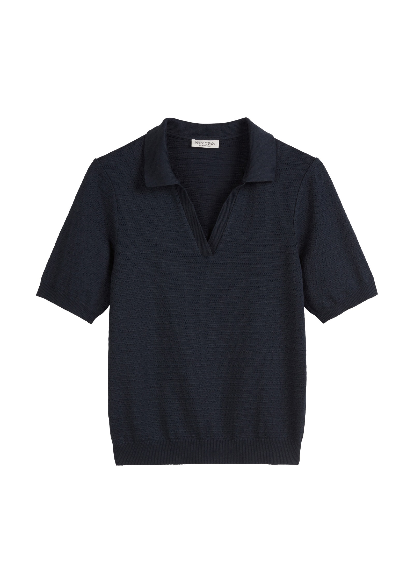 Marc O'Polo Poloshirt »aus Ajour-Jersey«