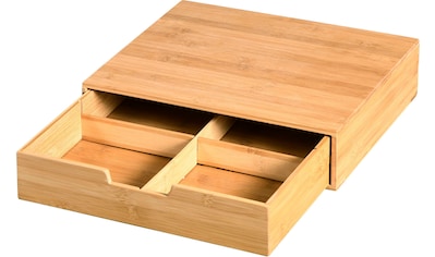 Teebox, (1 tlg.), mit herausziehbarer Schublade, aus FSC®-zertifiziertem Bambus