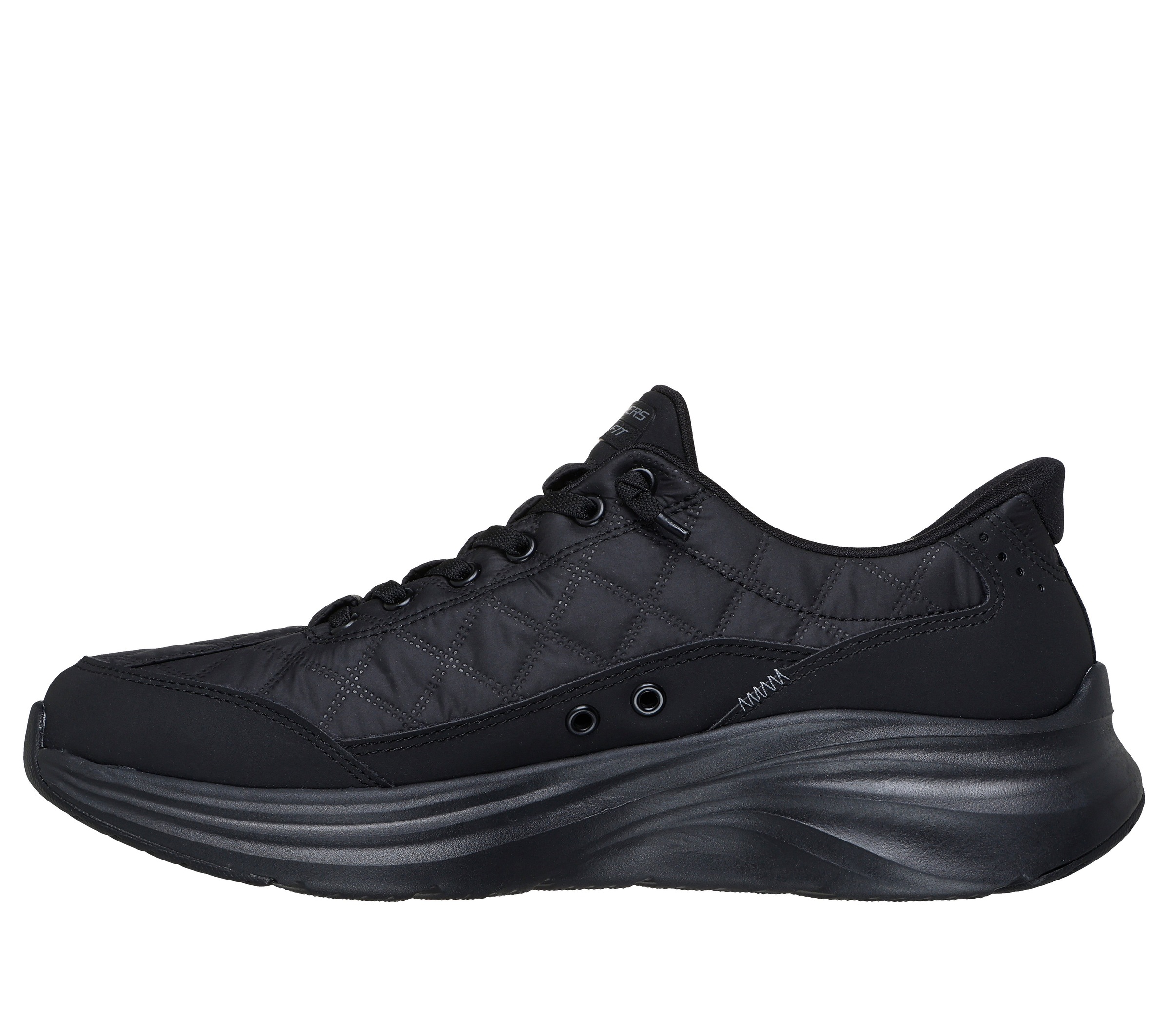 Slip-On Sneaker SKECHERS "CONTOUR FOAM", Herren, Gr. 43, schwarz, Lederimitat, Textil, Schuhe, Slipper, Schnürschuh in veganer Verarbeitung 3