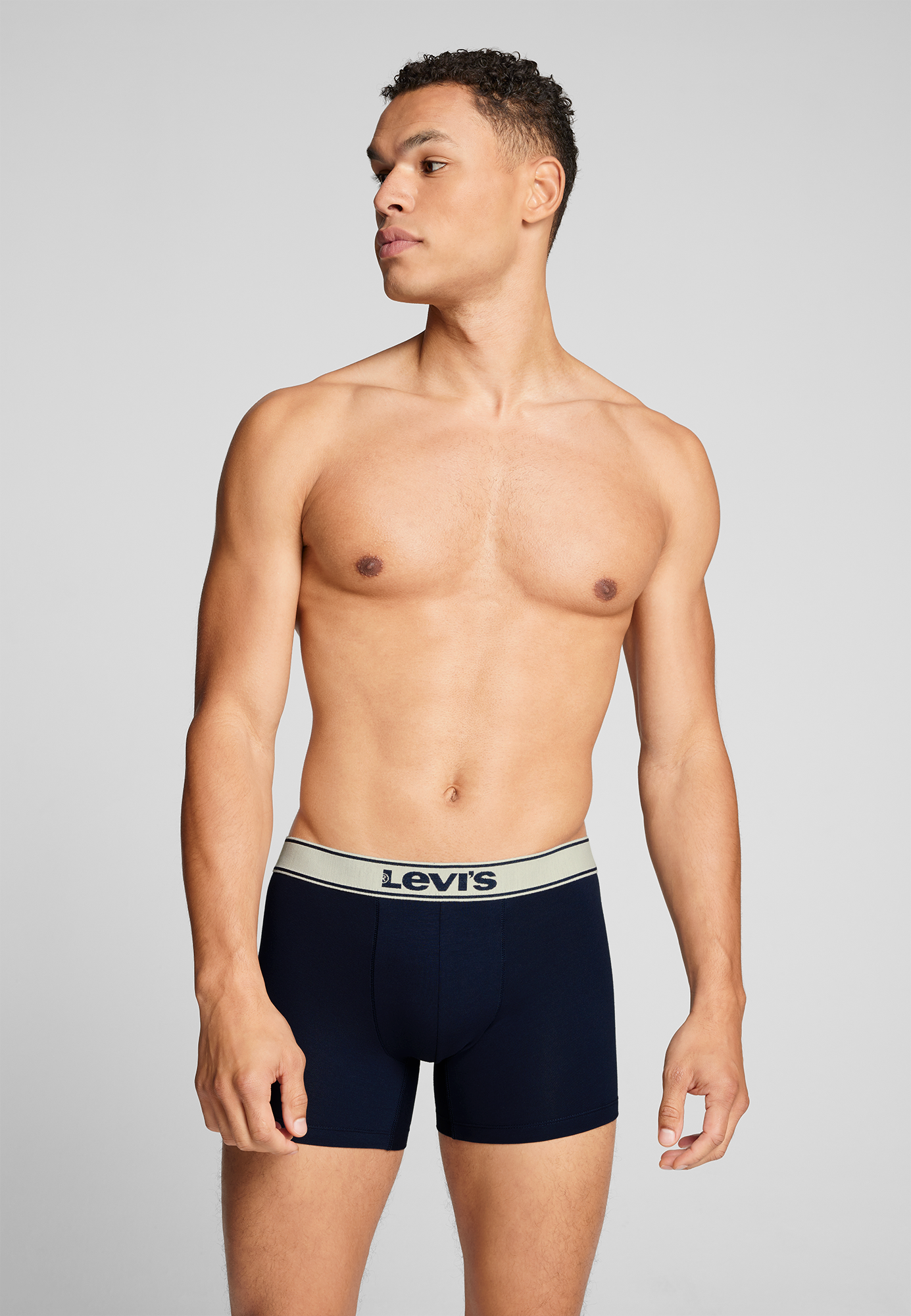Levi's® Boxershorts »LEVIS MEN VNTG HTR BOXER BRIEF ORG CO 2P« 2er Pack,  mit breitem Logobund