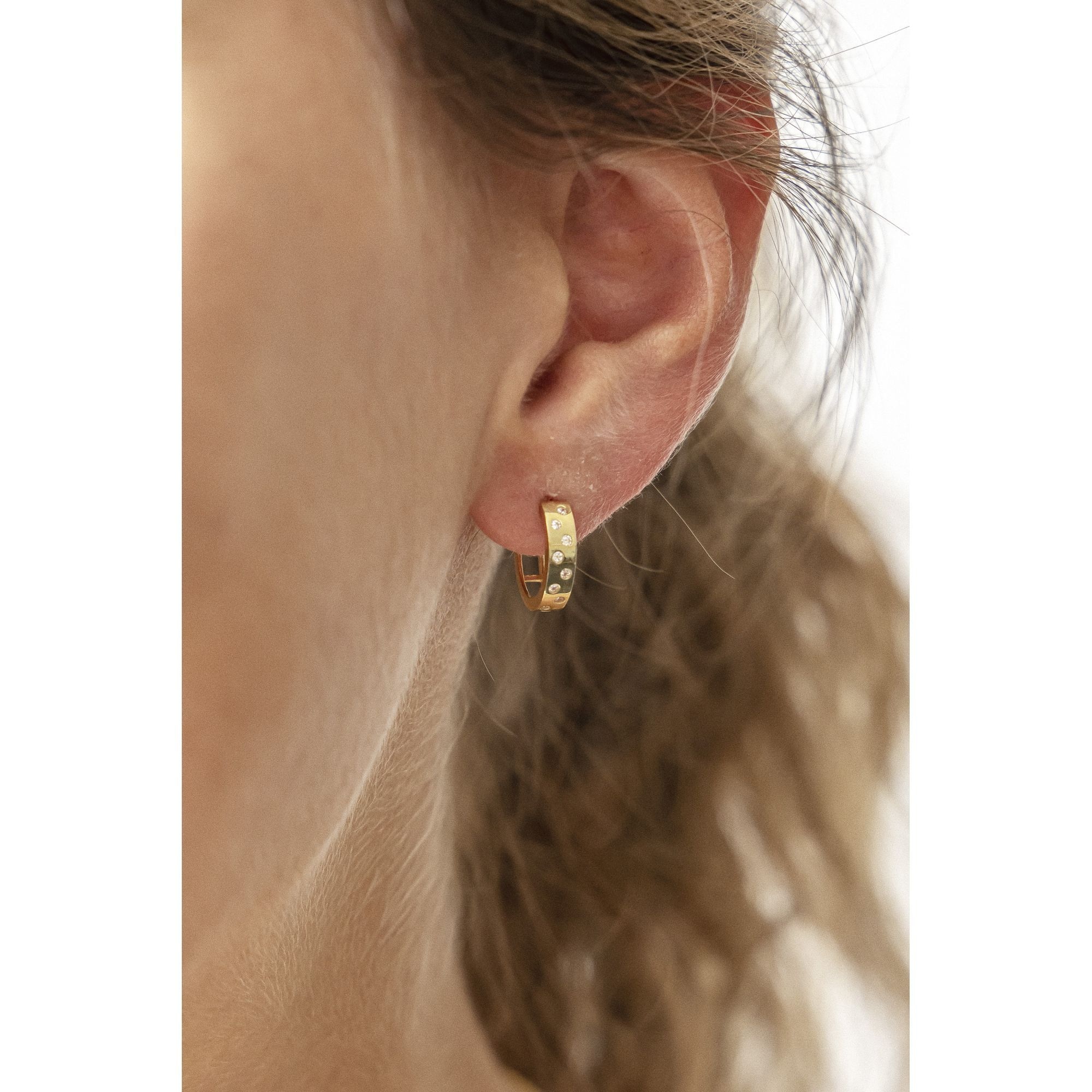 CELESTA Paar Creolen »375/- Gelbgold Zirkonia«
