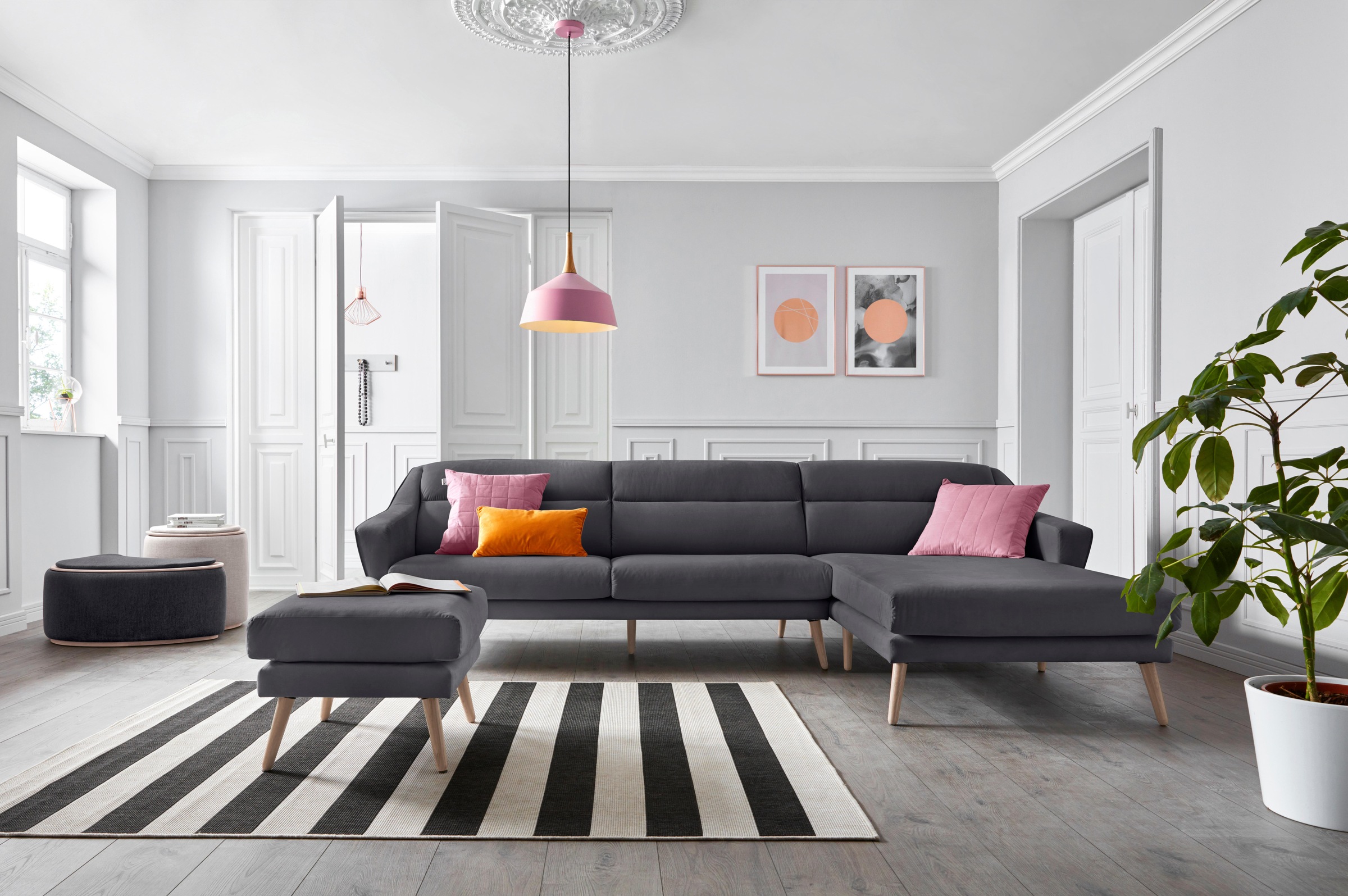 andas Hocker »Bille«, mit Eiche-Beinen, Design by Morten Georgsen