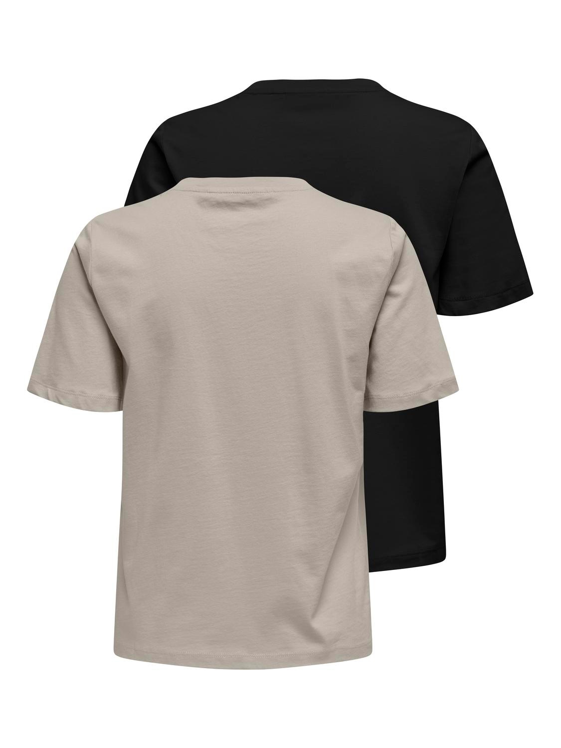 ONLY Kurzarmshirt "ONLONLY – Doppelpack T-Shirts für Alltag und Freizeit", günstig online kaufen