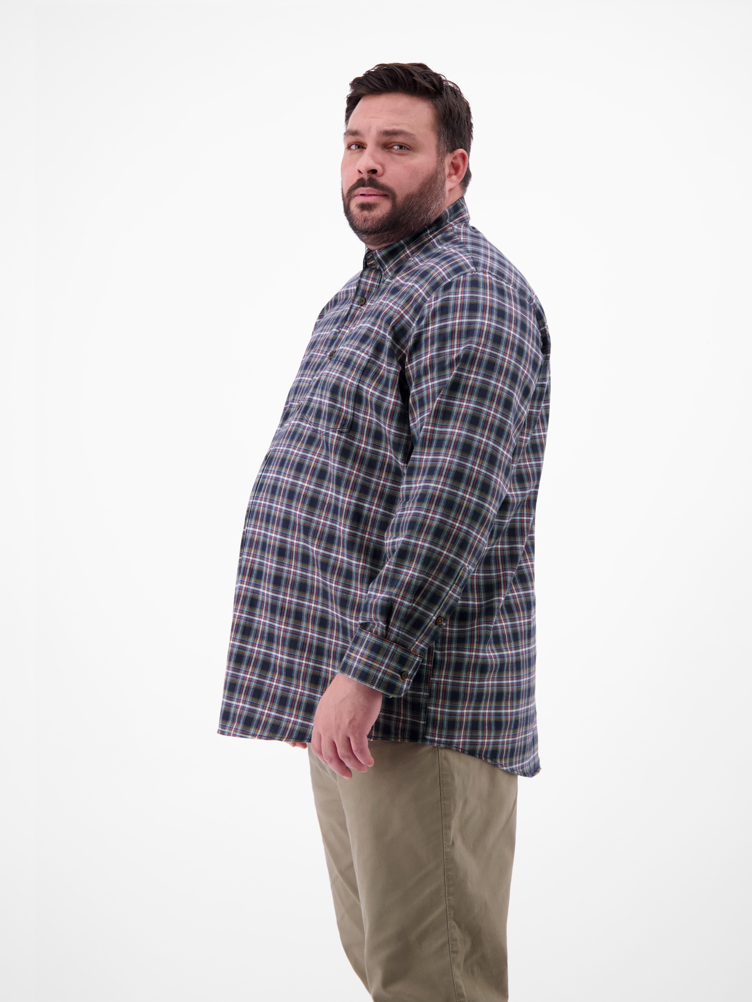 Thumbnail - LERROS Langarmhemd "LERROS Kariertes Flanellhemd in Übergrössen"