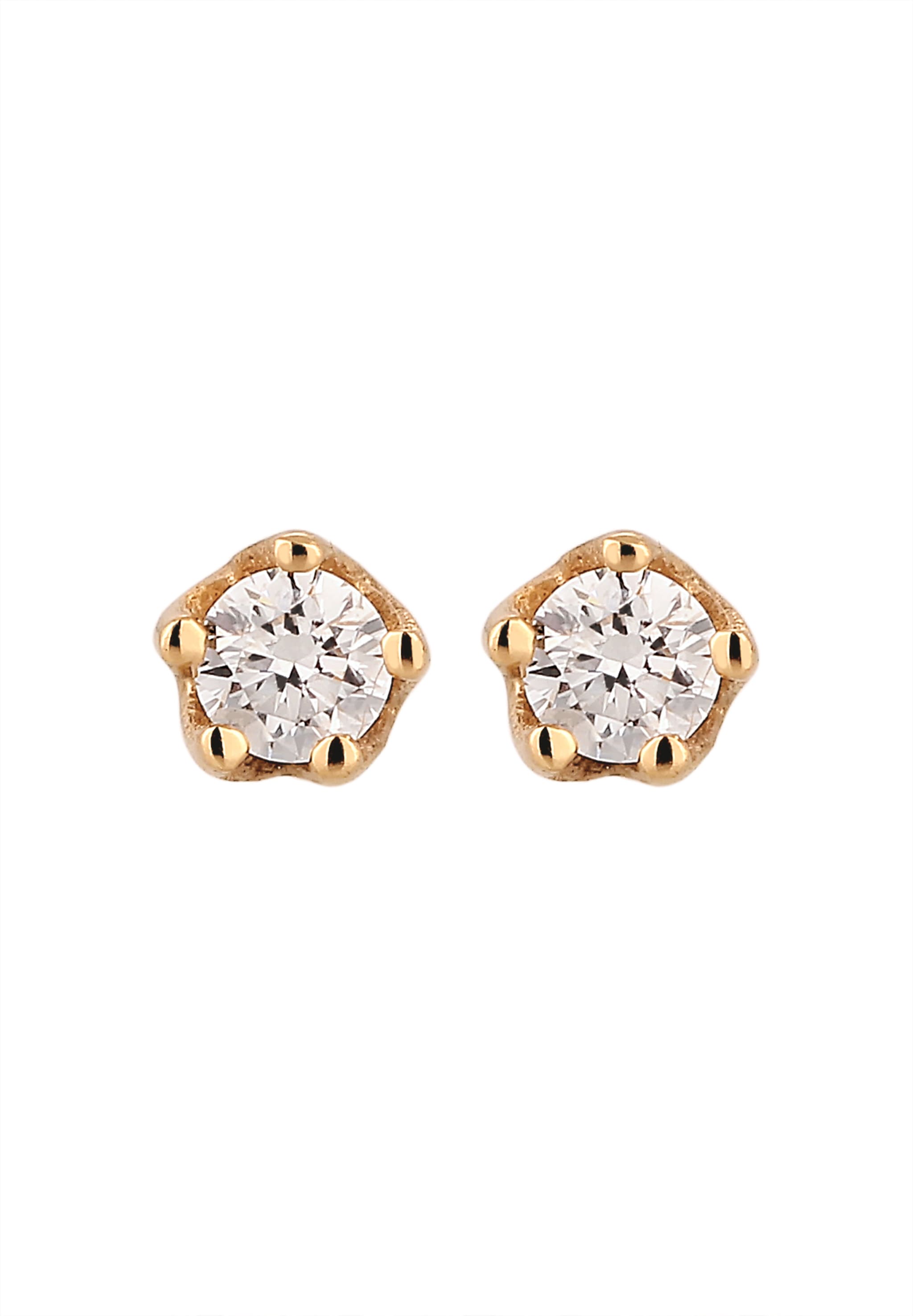 Elli DIAMONDS Paar Ohrstecker »Ohrstecker Diamant Weiß Brillantschliff (0.012ct) 585 Gelbgold«