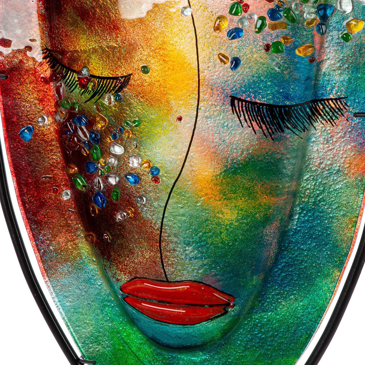 Casablanca by Gilde Tischvase »Gesichtsvase oval Violet lila H. 49 cm«, (1 St.)