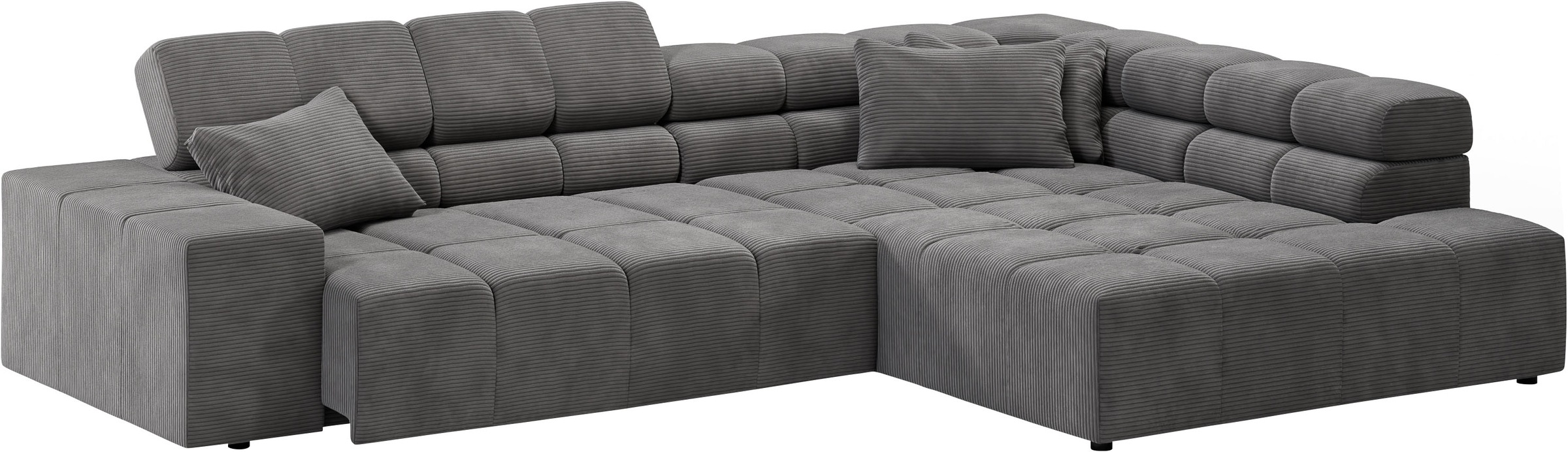 INOSIGN Ecksofa »Ancona incl. Kopfteilverstellung, OTTOs Choice, Breite 319cm, L-Form«, wahlweise motorische Sitztiefenverstellung, auch in Cord + Easy Care
