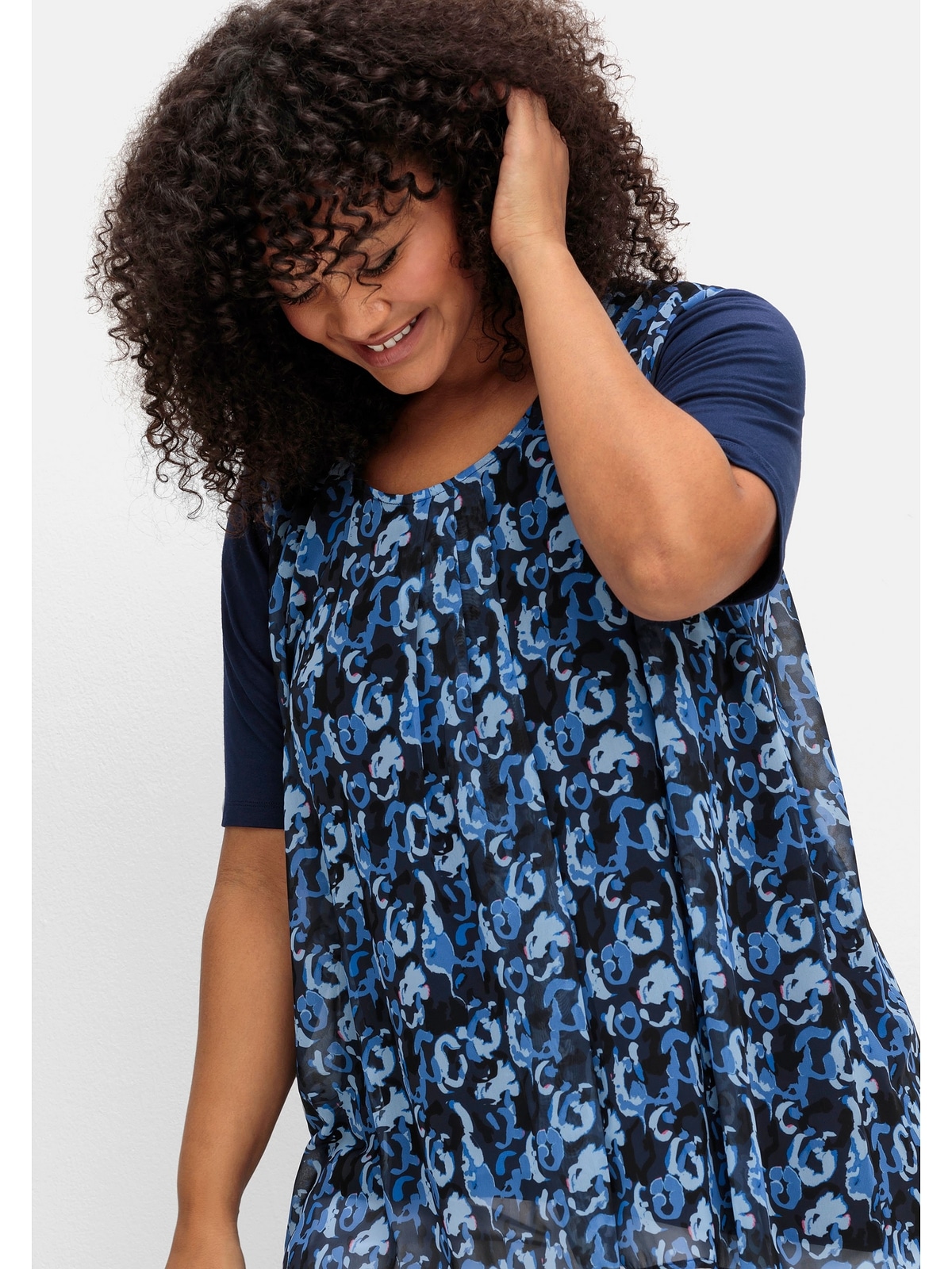 Sheego Blusenshirt »Große Größen«, aus Jersey und Chiffon