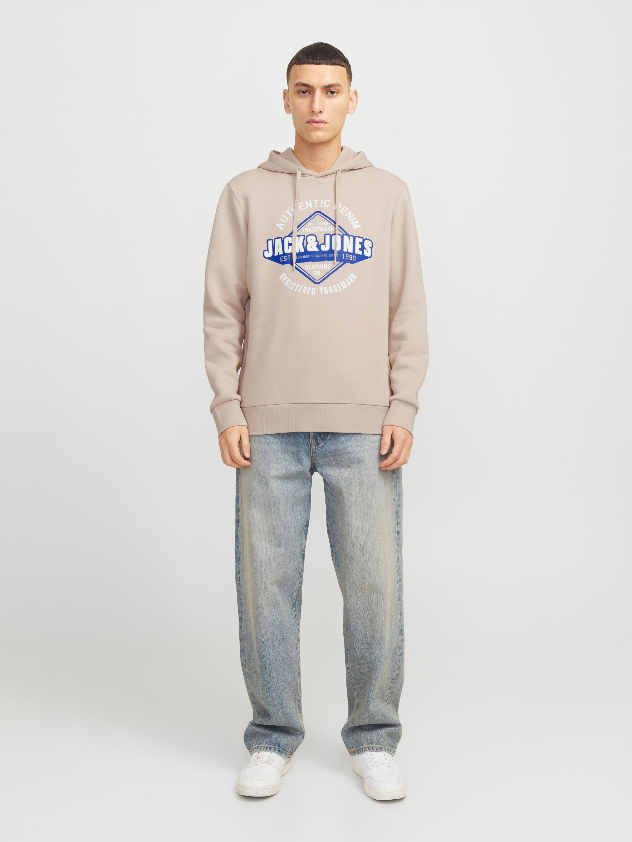 Jack & Jones Kapuzensweatshirt »JJELOGO SWEAT HOOD 2 COL 24/25 NOOS«, mit Logo Print