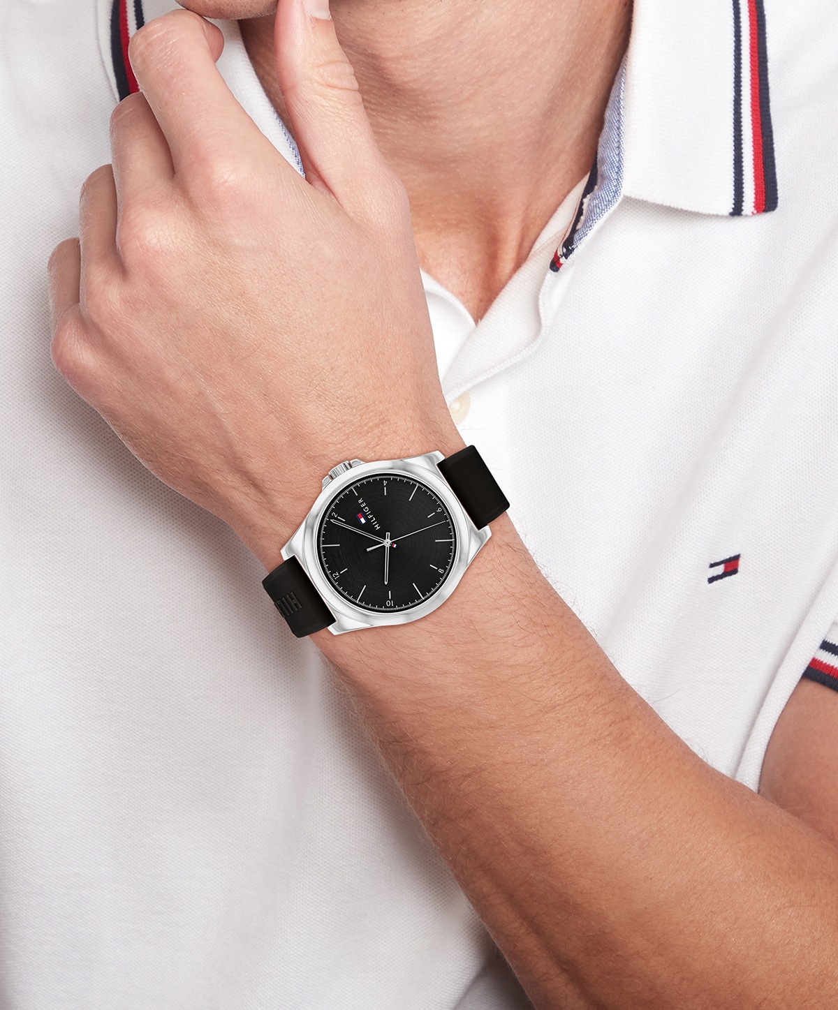 Tommy Hilfiger »NORRIS« Armbanduhr, Herrenuhr, Silikonarmband, analog