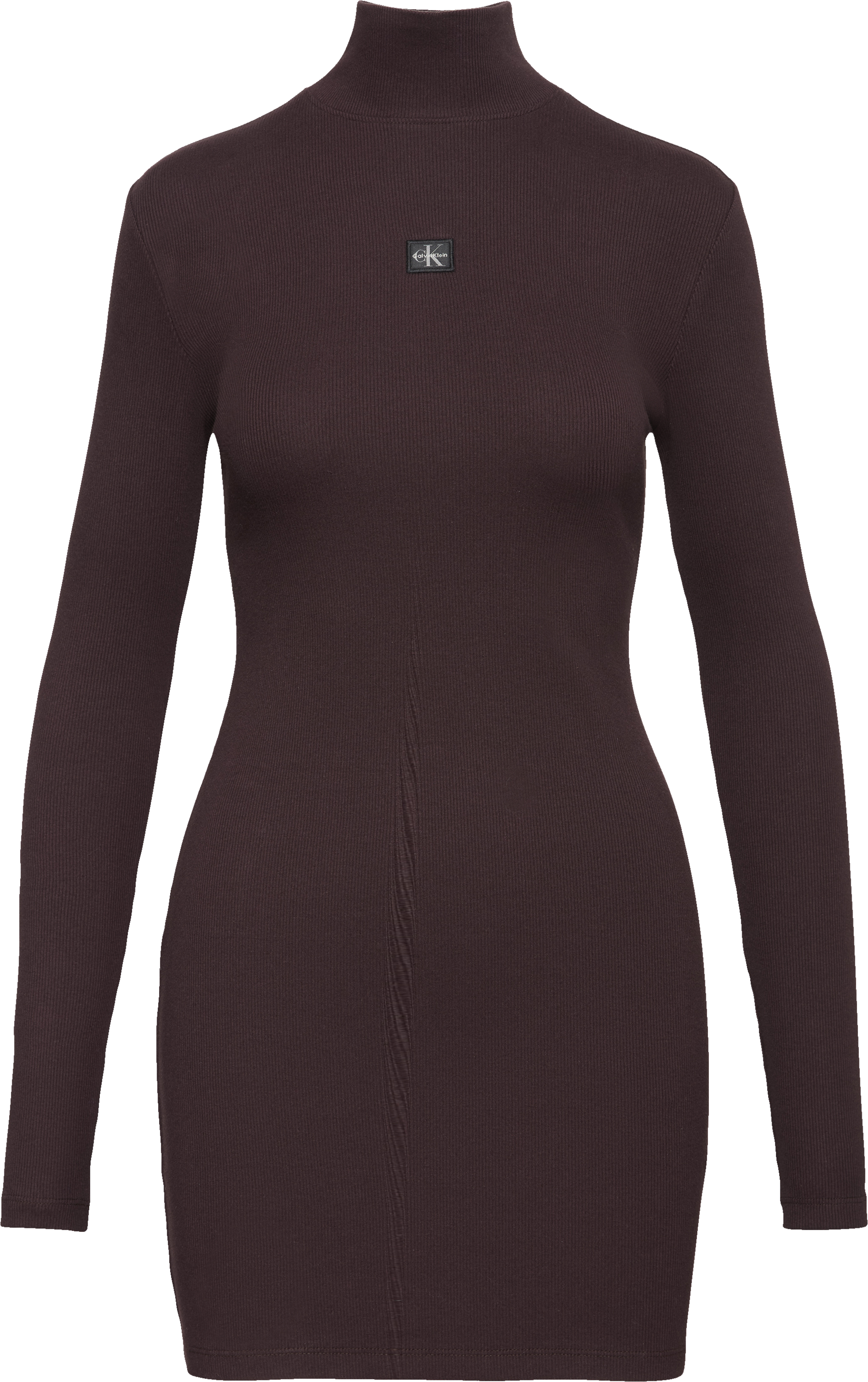 Calvin Klein Jeans Minikleid Ohne Tasche Figurbetonte Passform mit Stehkragen