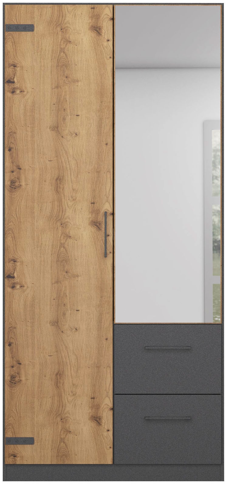 rauch Drehtürenschrank "Holmes" im Industrial Style, mit Schubkästen, mit o günstig online kaufen