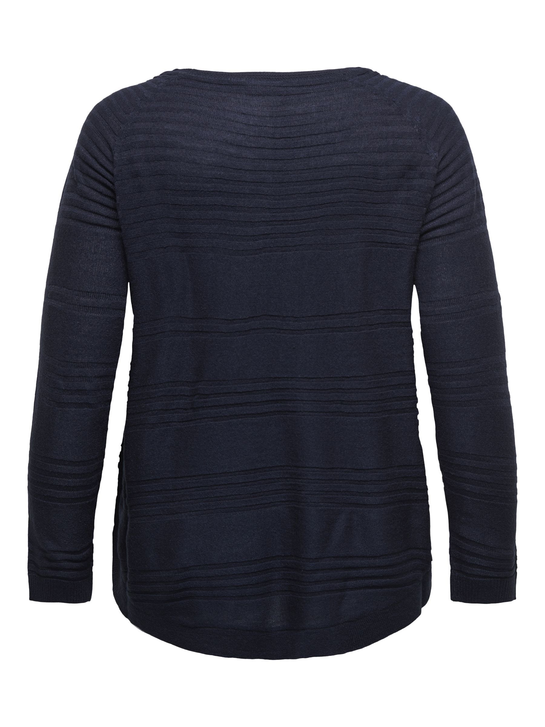 ONLY CARMAKOMA Rundhalspullover »CARNEWAIRPLAIN LS PULLOVER KNT«