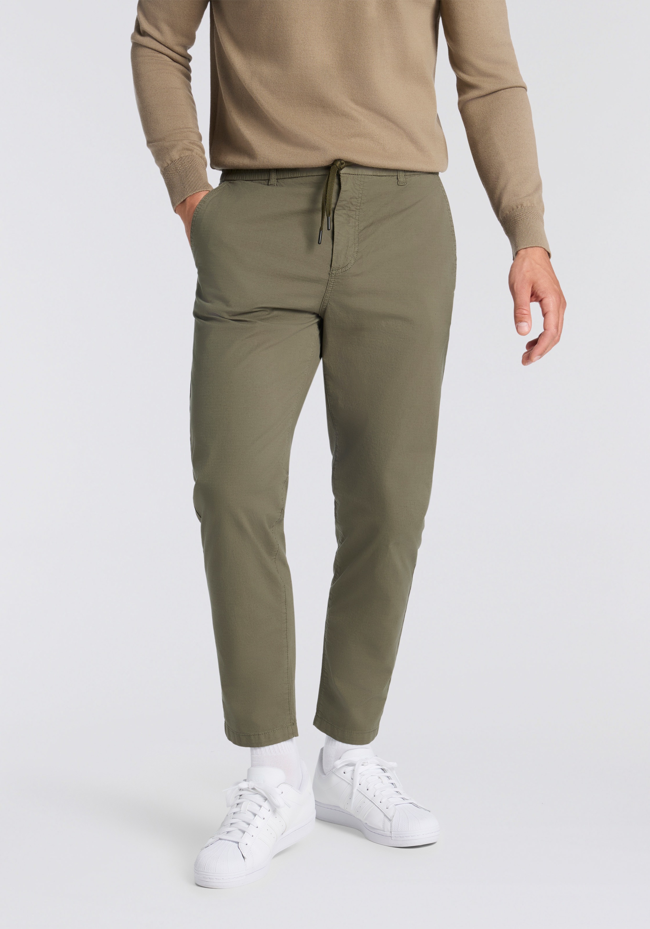 BOSS ORANGE Chinohose "tapered DS" tapered fit, elastischer Bund mit Kordel günstig online kaufen