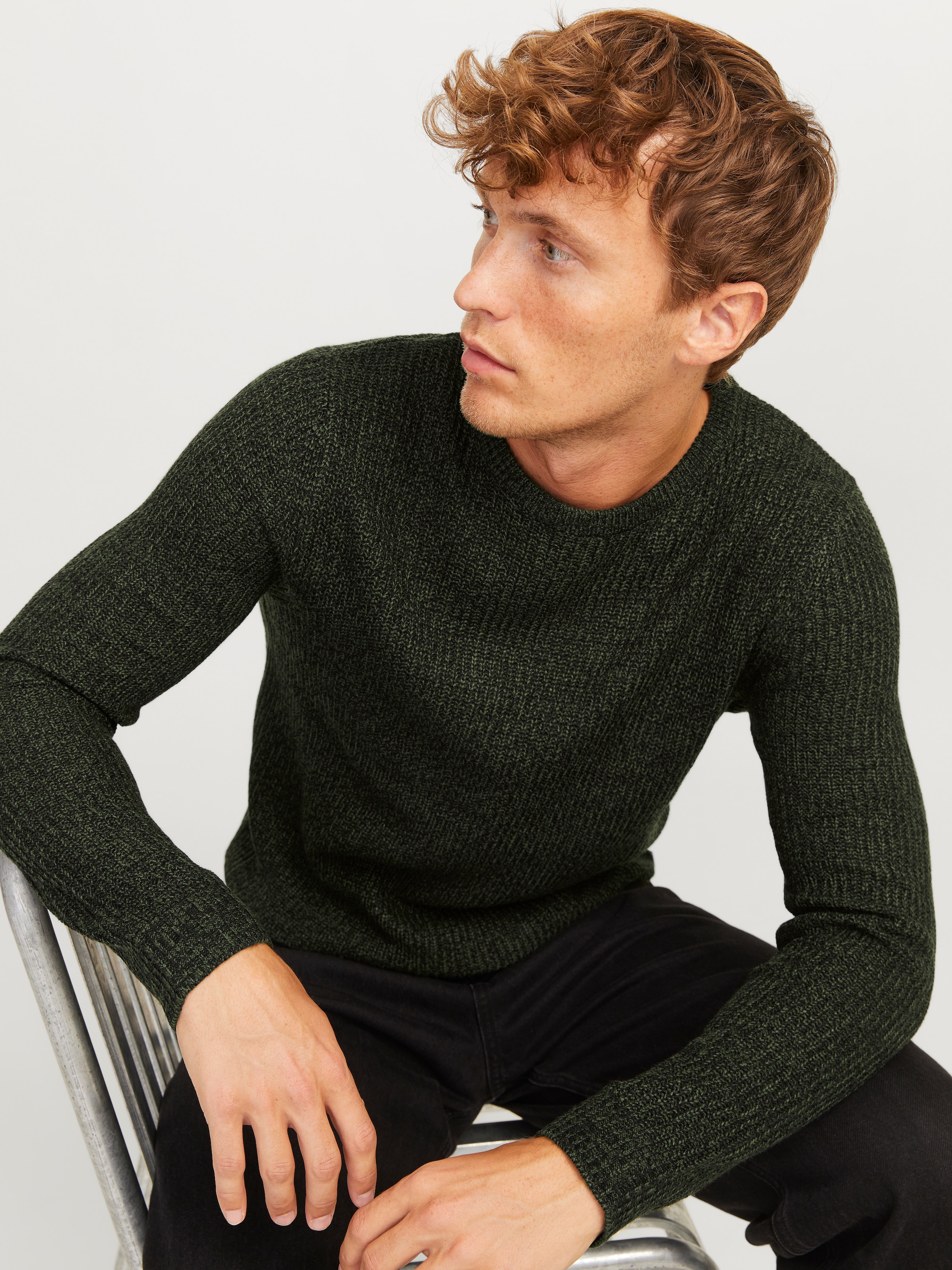 Jack & Jones Rundhalspullover "JJELEWIS KNIT CREW NECK SN" günstig online kaufen