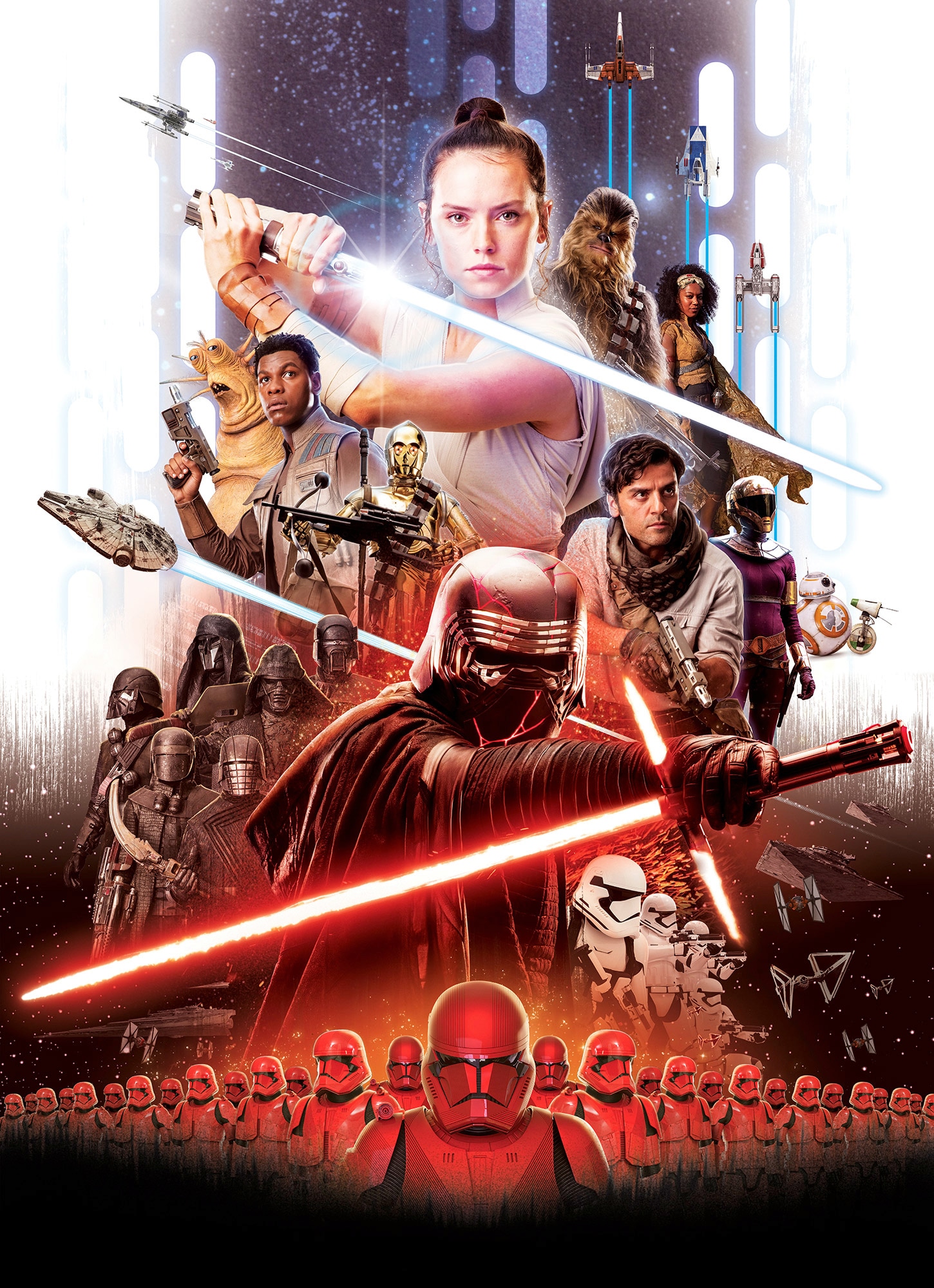 Komar Fototapete "STAR WARS EP9 Movie Poster Rey", 184x254 cm (Breite x Höhe), inklusive Kleister