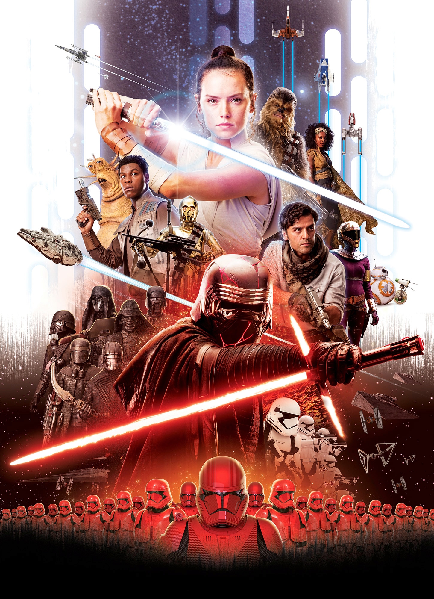 Komar Fototapete "STAR WARS EP9 Movie Poster Rey - Größe 184 x 254 cm" bedruckt glatt Kinderzimmer