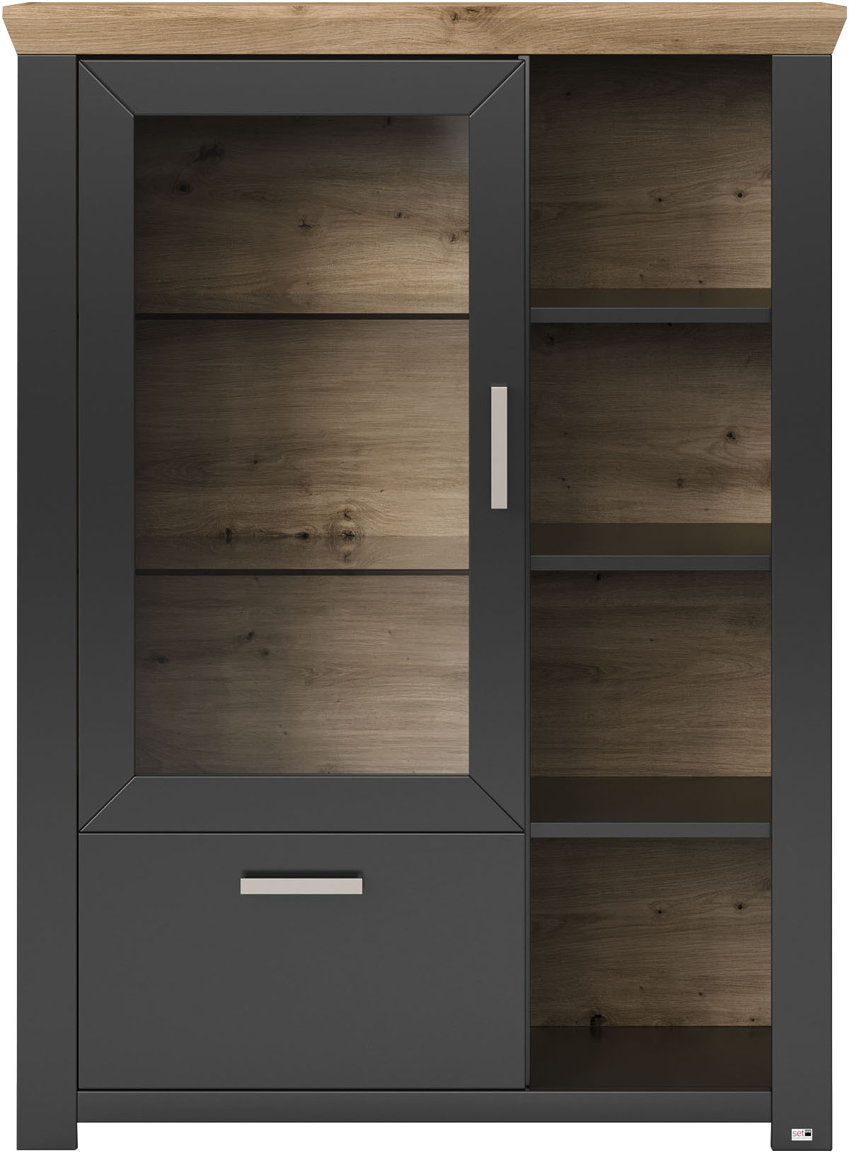 Thumbnail - set one by Musterring Highboard "York", Typ 13 und 14, mit Glastür und Schubkasten, 3 Farbvarianten, B 105 cm