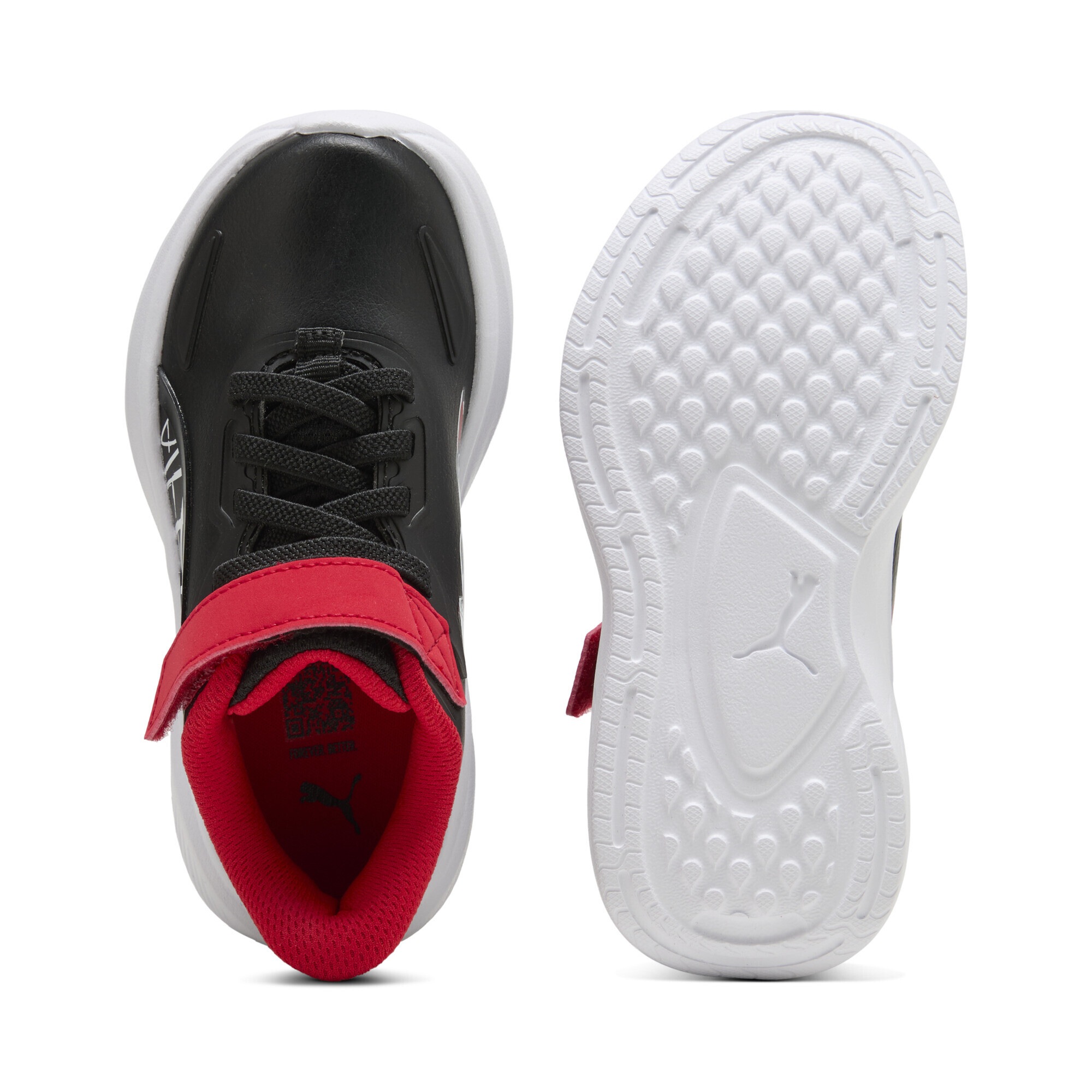 Sneaker PUMA "Scuderia Ferrari Skyrocket Sneakers Kinder", Kinder, Gr. 35, schwarz, weiß, Obermaterial: Synthetik, Textil; Futter: Textil; Innensohle: Textil; Laufsohle: Synthetik, Schuhe Sneaker 3