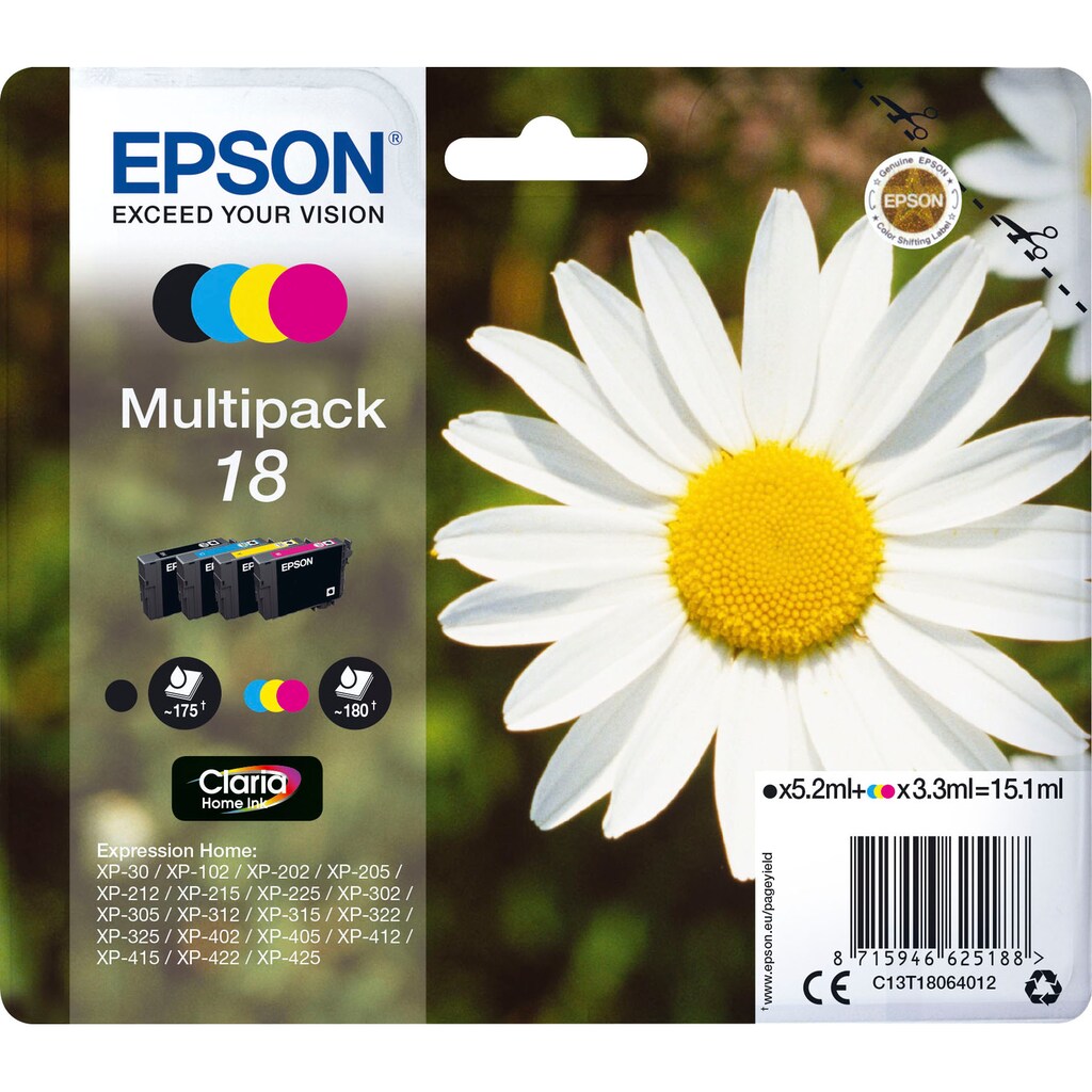 Epson Tintenpatrone »18«, (Spar-Set)