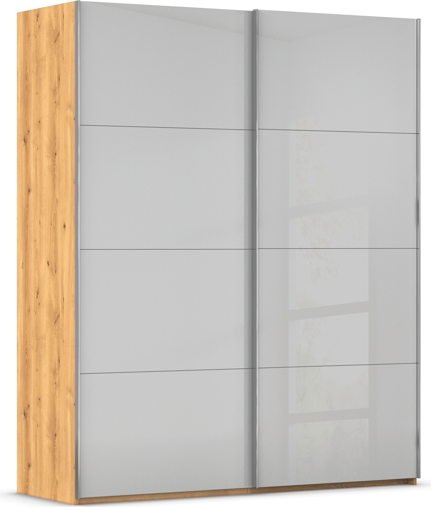 rauch Schwebetürenschrank "Kleiderschrank Schrank Garderobe Schlafzimmerschrank SCALE-FYRA" edle viergeteilte Türen mit Glas-Front viele Farben MADE IN GERMANY