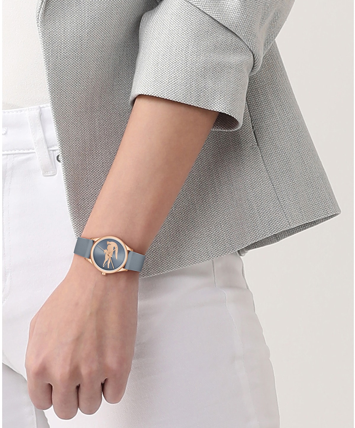 Lacoste Quarzuhr »CROCODELLE« Armbanduhr, Damenuhr, Silikonarmband, analog