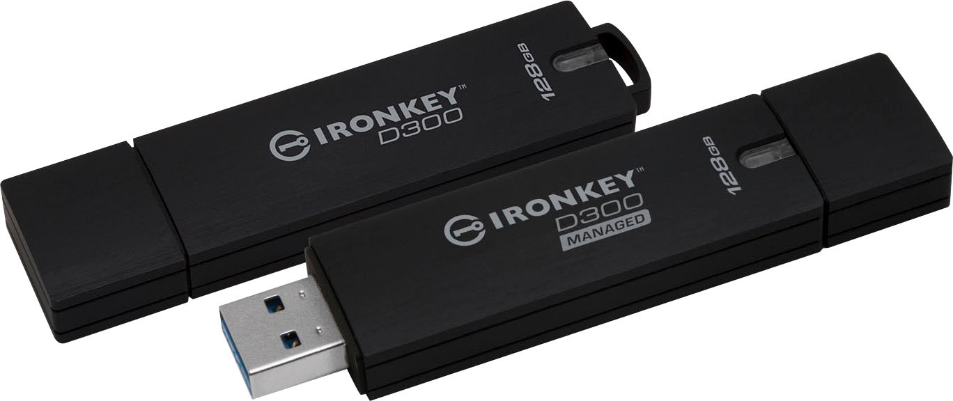 Kingston USB-Stick »IronKey D300 128GB«, (USB 3.2 Lesegeschwindigkeit 250 MB/s)