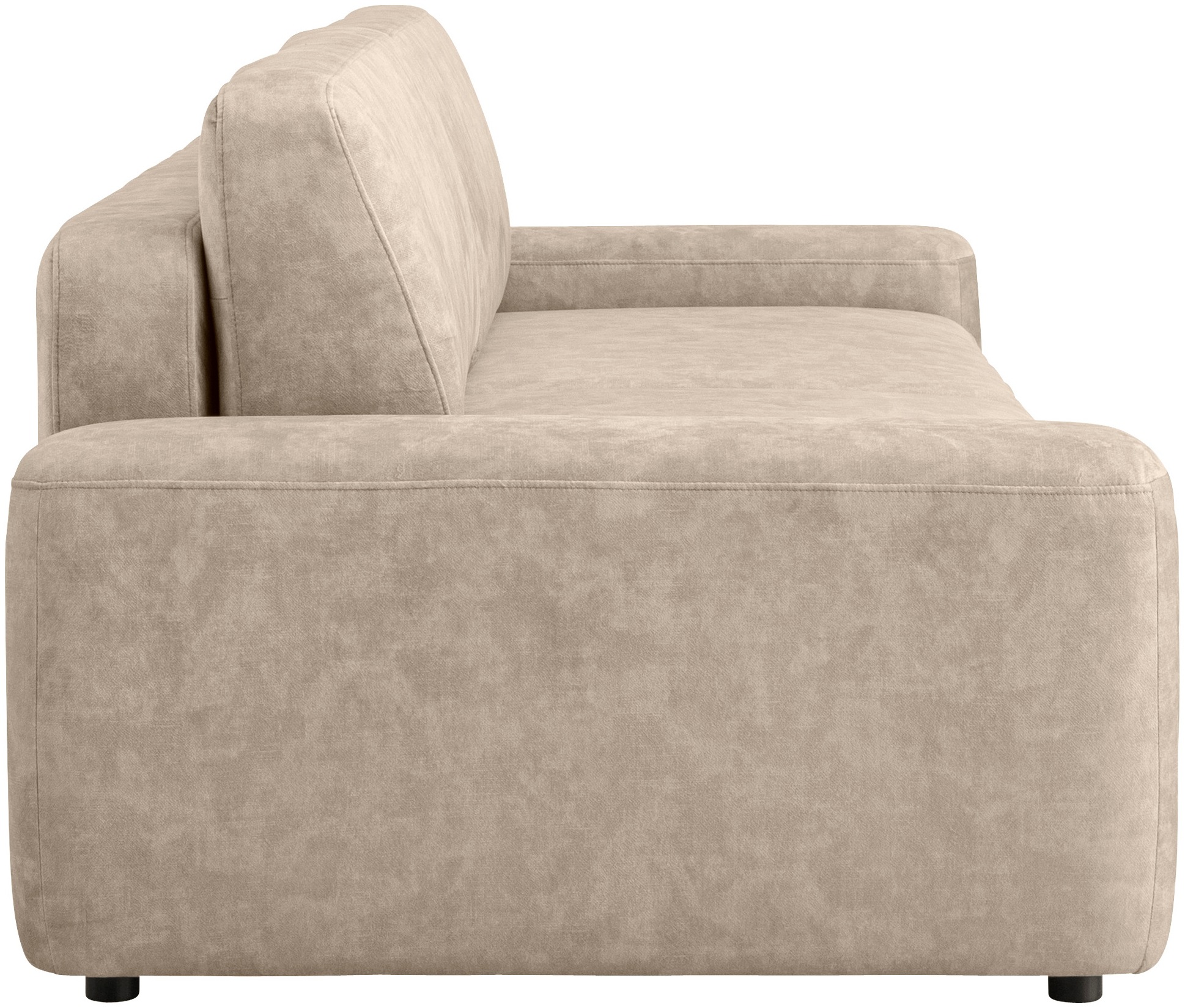 INOSIGN 3-Sitzer »TORGE (257cm), Sofa,Schlafsofa in Cord, Samtvelours, Struktur fein«, rundes Design, Schlaffunktion u. Bettkasten, Liegefläche: 135/200 cm