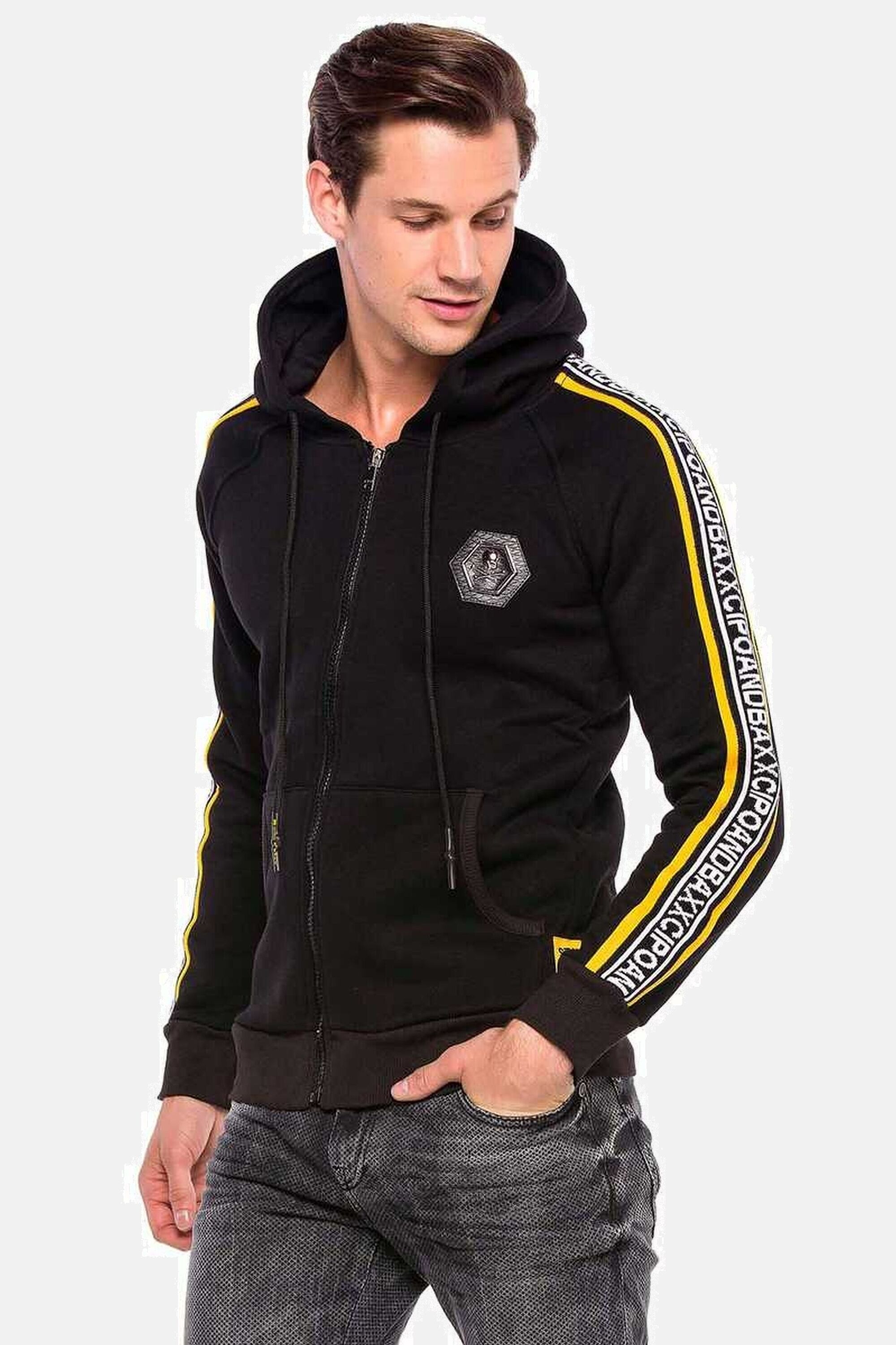 Cipo & Baxx Sweatjacke »Sweatjacke«, mit Reißverschluss, CL363