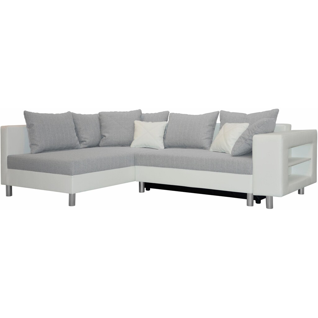 INOSIGN Ecksofa, mit Bettfunktion