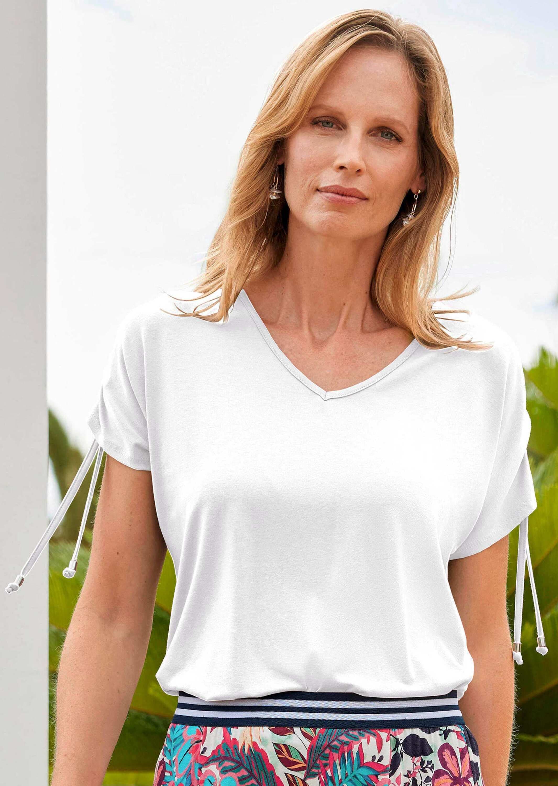 GOLDNER Kurzarmshirt »Kurzarm Viskose-Oberteil«