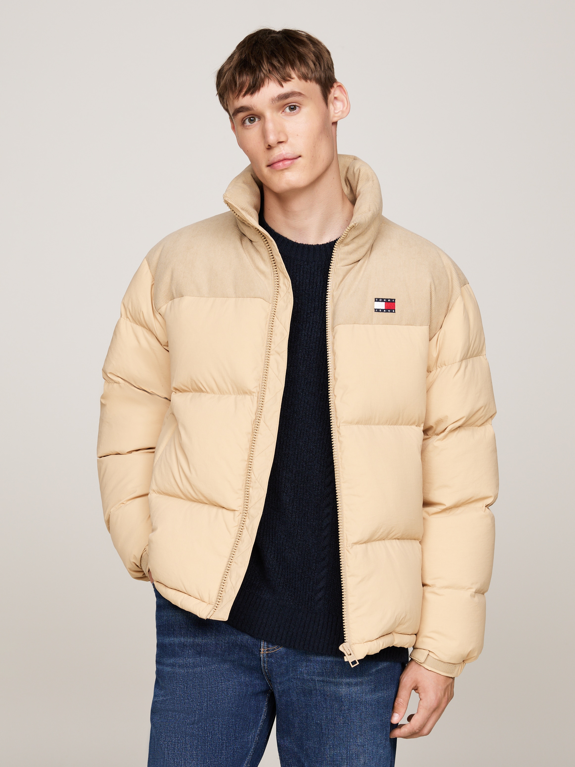 Tommy Jeans Steppjacke "TJM CORD MIX ALASKA PUFFER", mit Cord-Einsätze auf günstig online kaufen