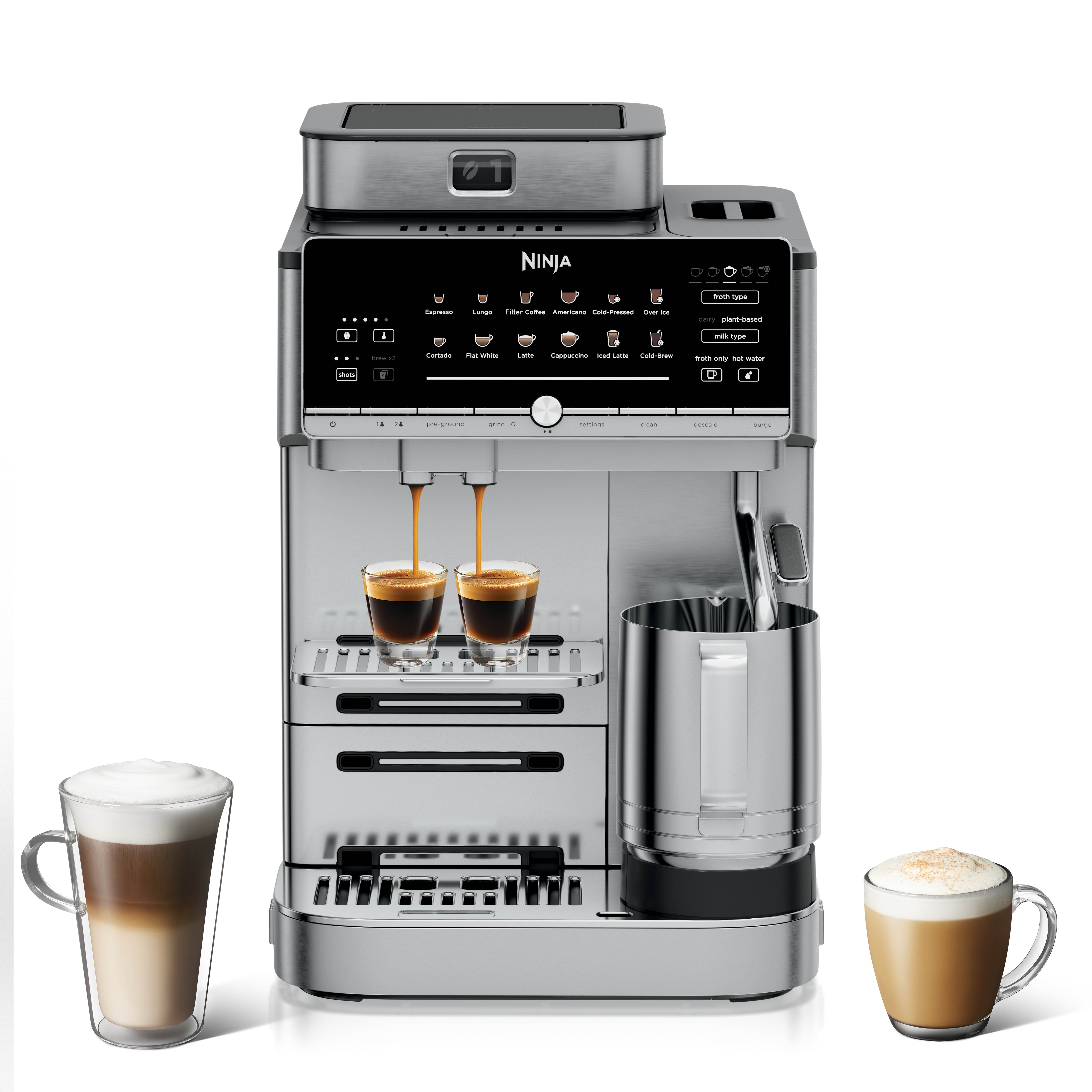 NINJA Kaffeevollautomat "AutoBarista Pro Kaffeemaschine AE1051EU" 2 individuelle Benutzerprofile für Getränke
