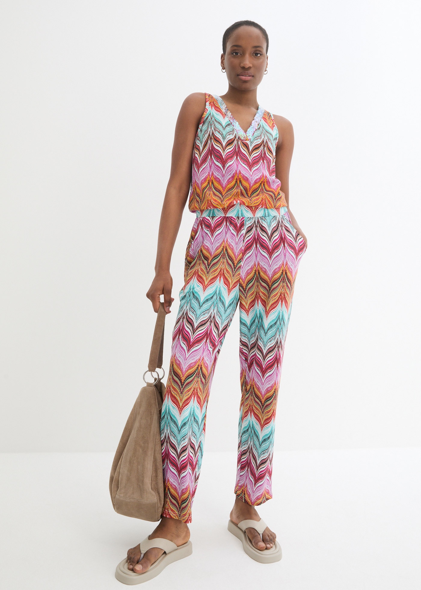 bonprix Shirttop »Top mit Pailetten« Top mit Pailetten