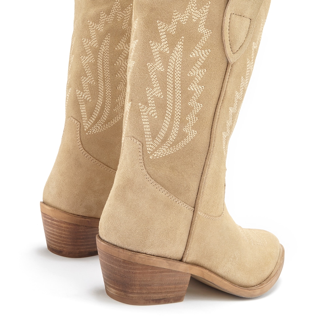 LASCANA Cowboy Boots, aus hochwertigem Leder