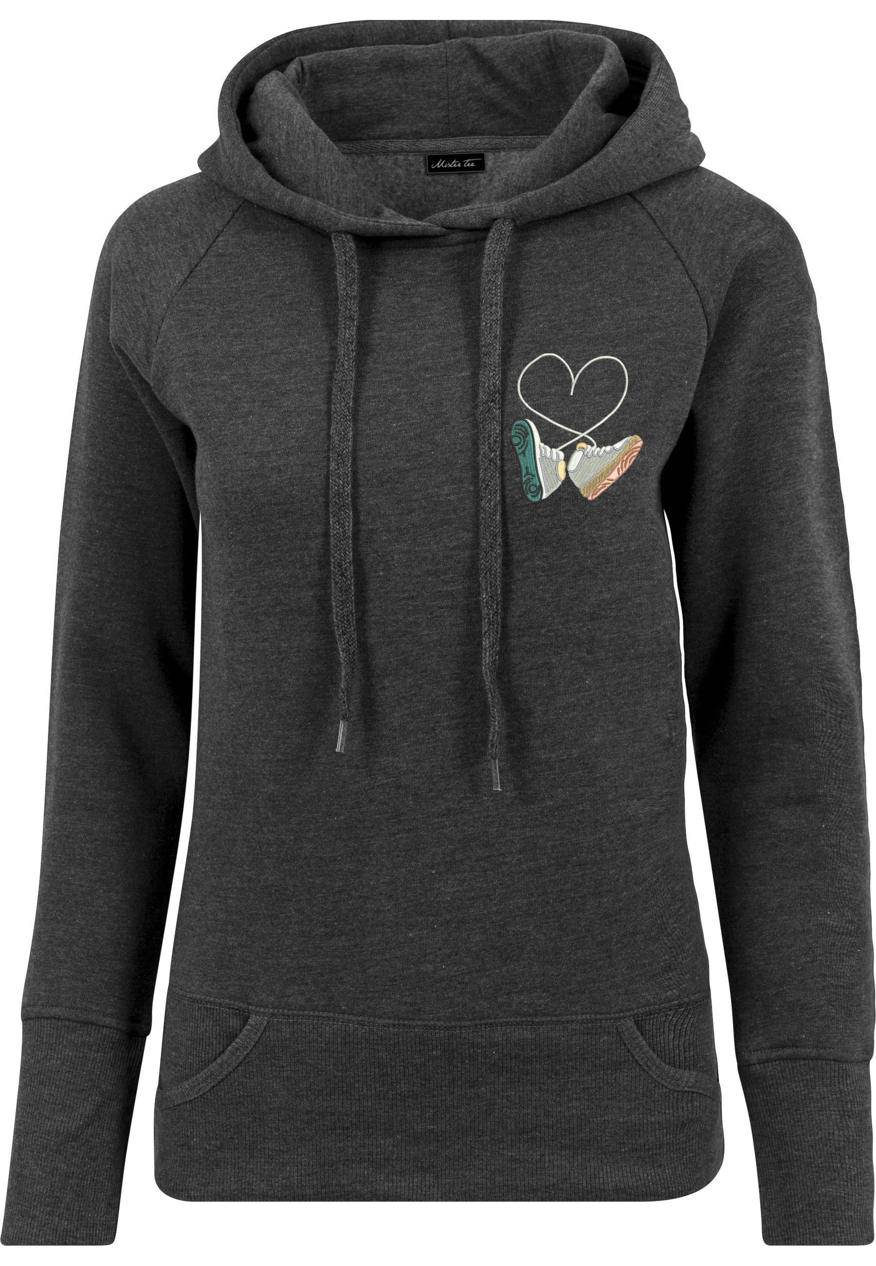 MisterTee Rundhalspullover "MisterTee Herren Damen Ladies Kicks Love EMB Hoody" 1