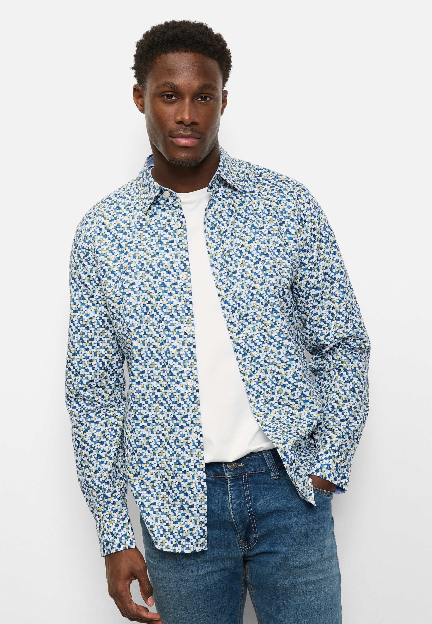 OLYMP Langarmhemd "OLYMP Casual, Regular Fit, Kent"