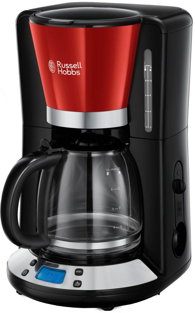 RUSSELL HOBBS Filterkaffeemaschine "Colours Plus+ Flame Red 24031-56", 1,25 l Kaffeekanne, Papierfilter, 1x4