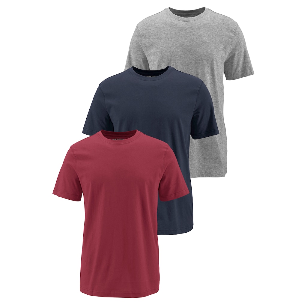 Man's World T-Shirt, (Packung, 3 tlg., 3er-Pack), perfekt als Unterzieh- T-shirt