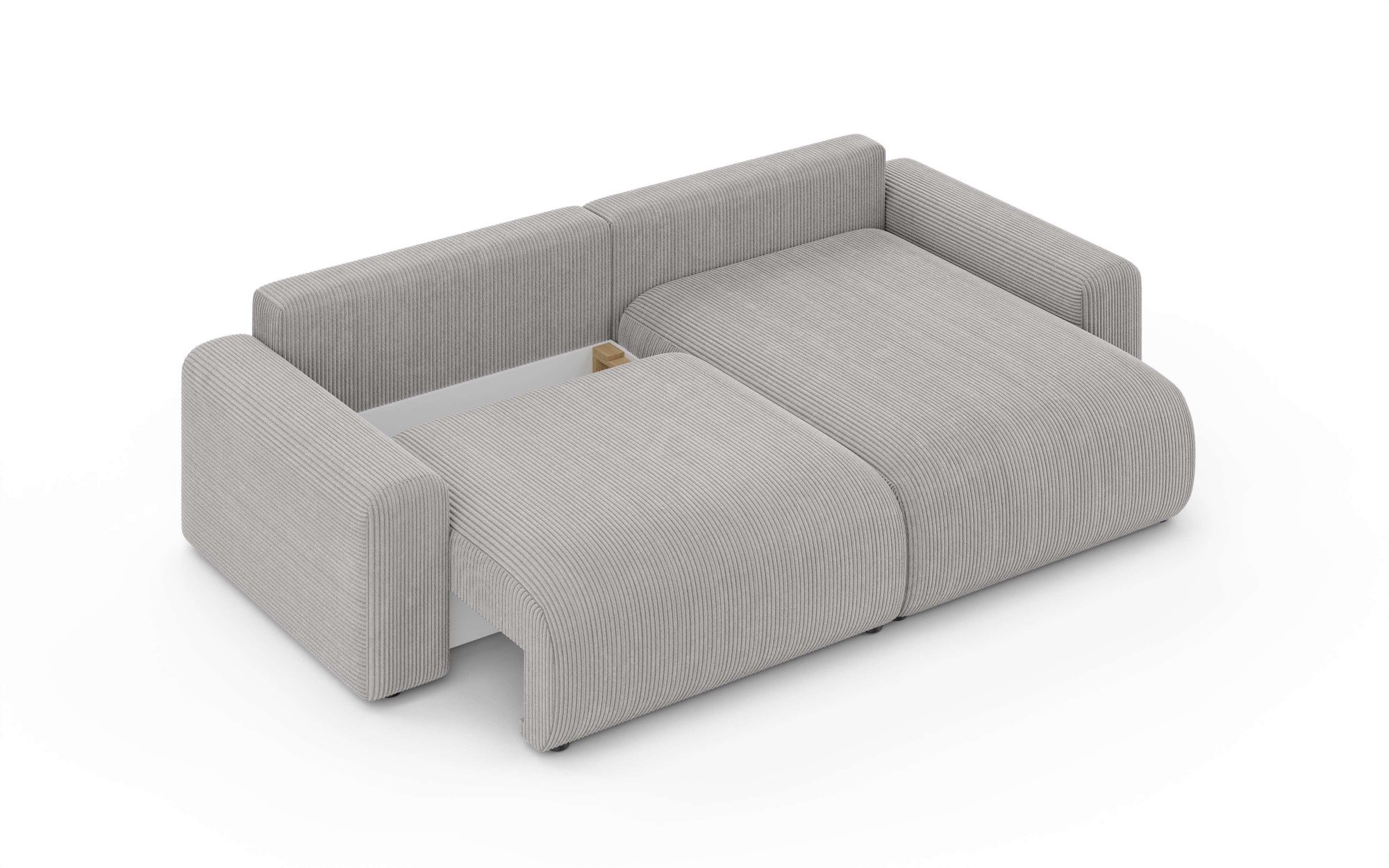 Home affaire Ecksofa »LAKESIDE klein mit Bettfunktion und Bettkasten, B/T/H 235/142/84 cm«, L-Form, Recamiere beidseitig montierbar, mit Wellenunterfederung