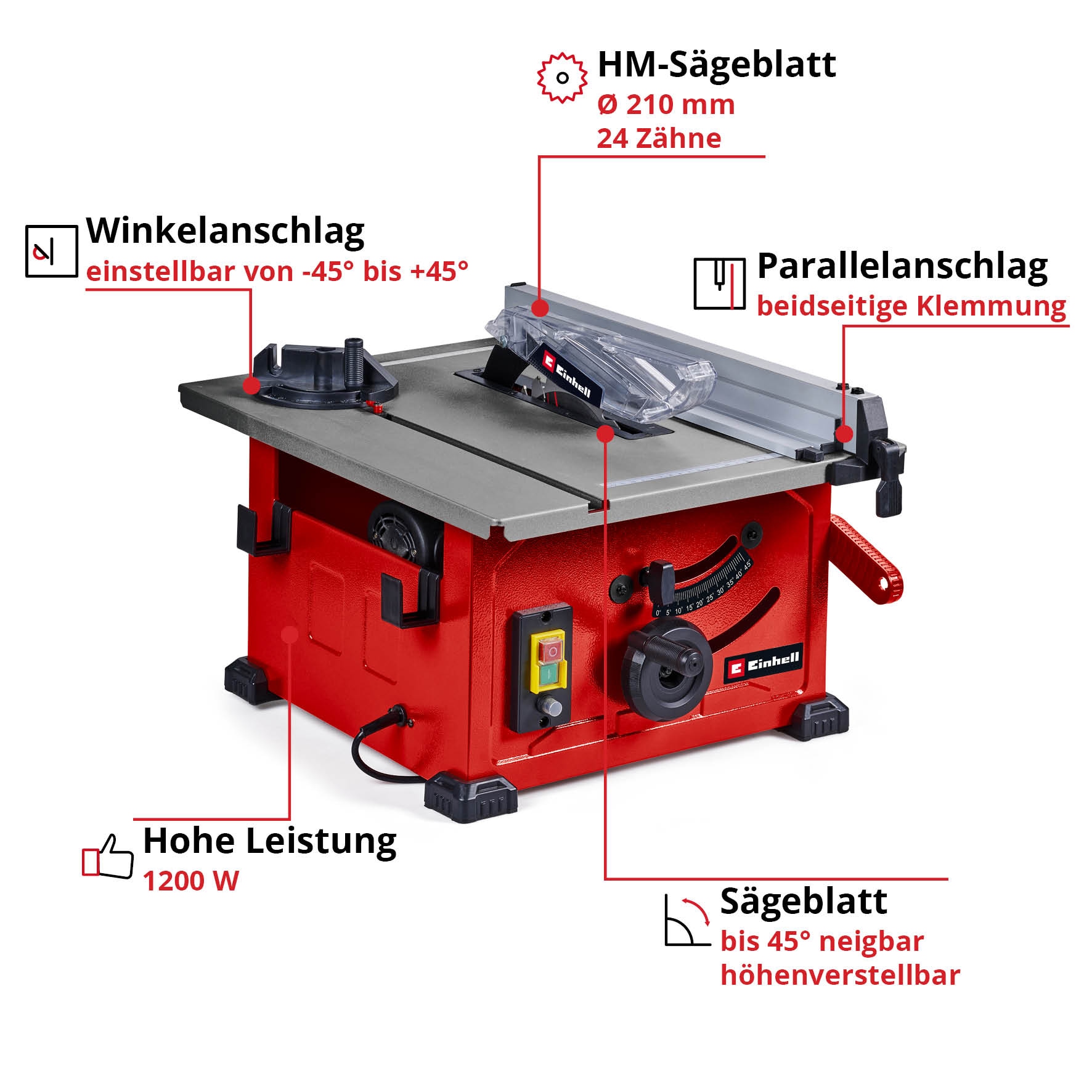 Einhell Tischkreissäge »TC-TS 8«, 1200 Watt